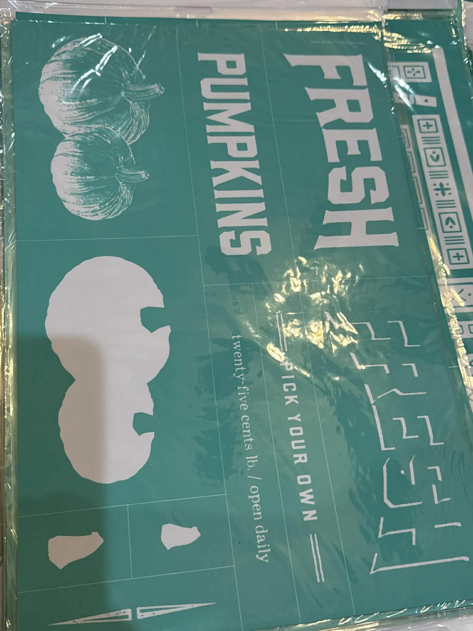 pumpkin stencil 12x18