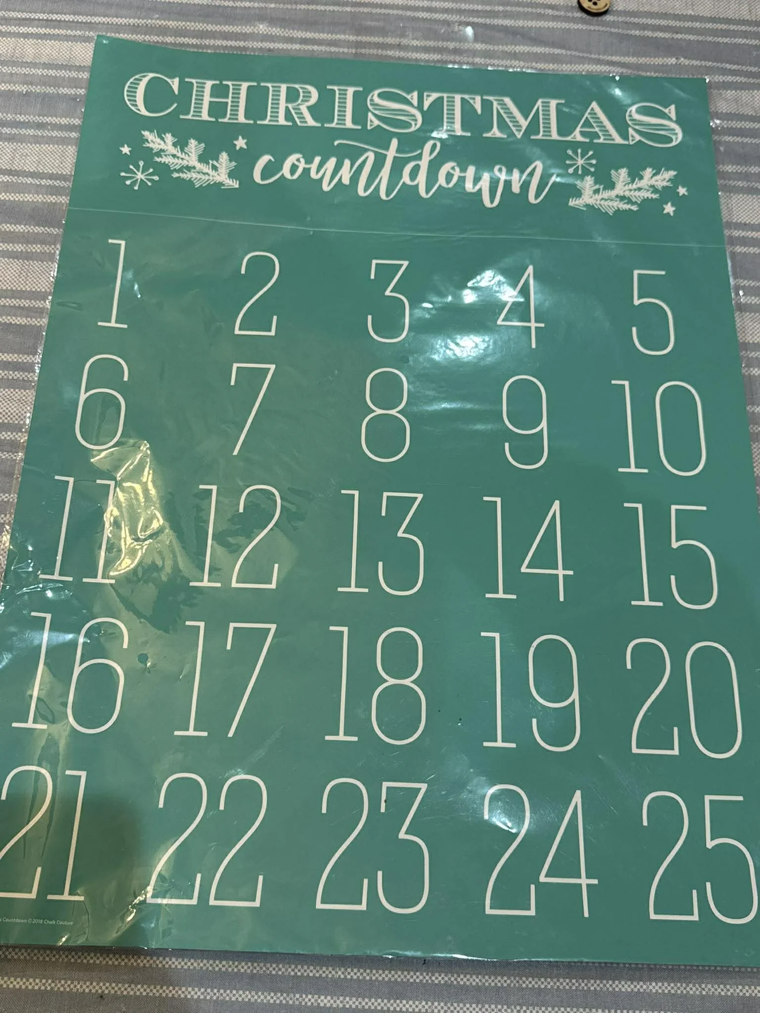 18x24 christmas countdown stencil