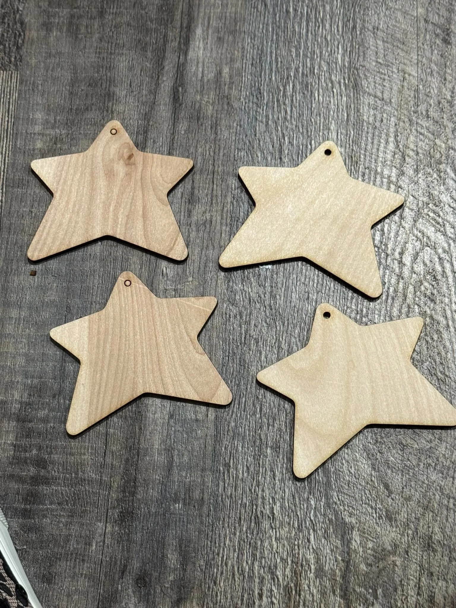 4x3.7 STAR wood set ornament print in shop