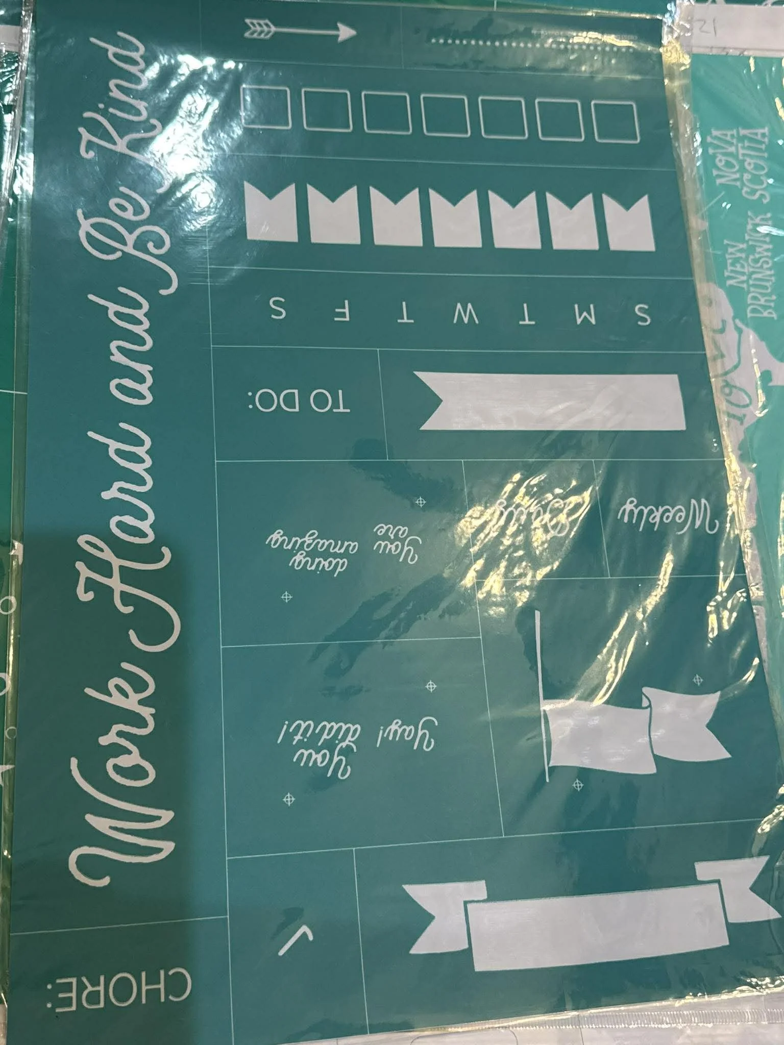 work hard stencil 12x18