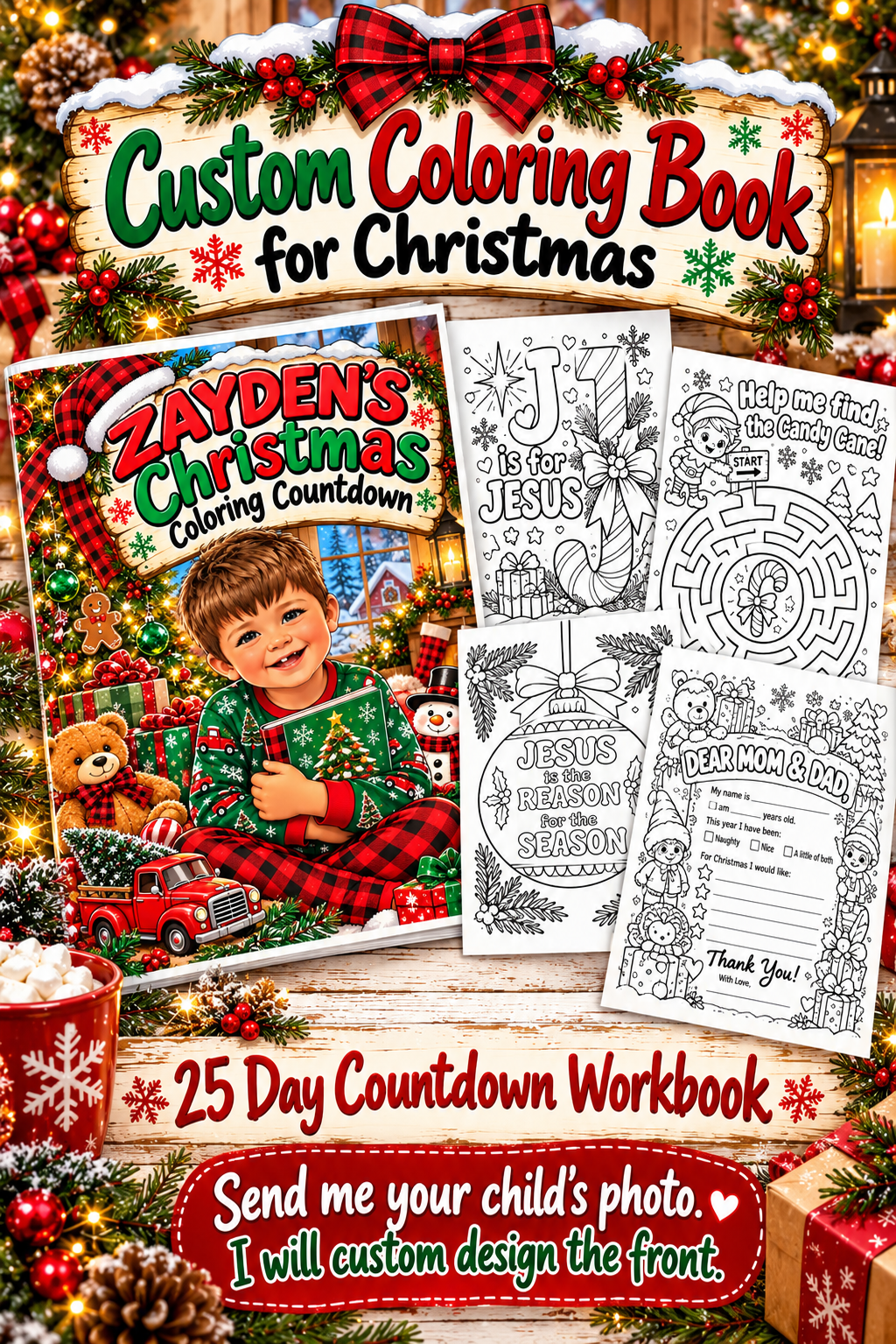 CUSTOM FAITH BASED Coloring BOOD countdown DOWNLOAD ONLY