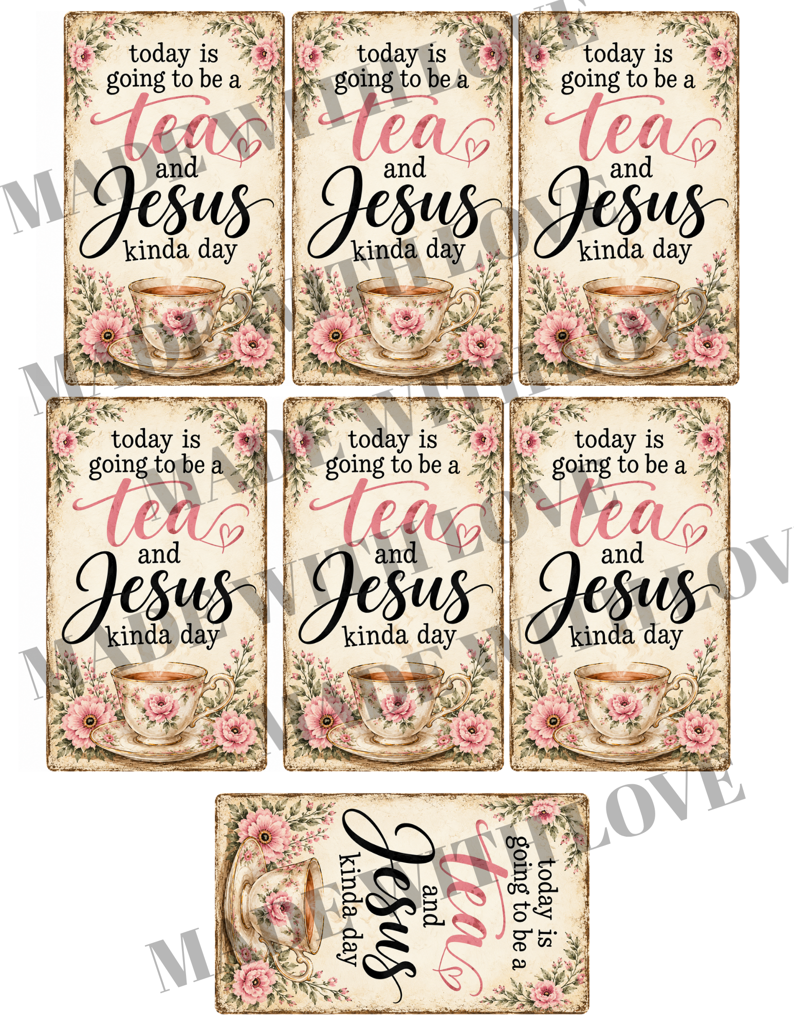 Tea tag fits the wood tag in shop DOWNLOAD ONLY