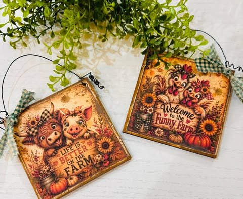 Double 4x4 hanging signs