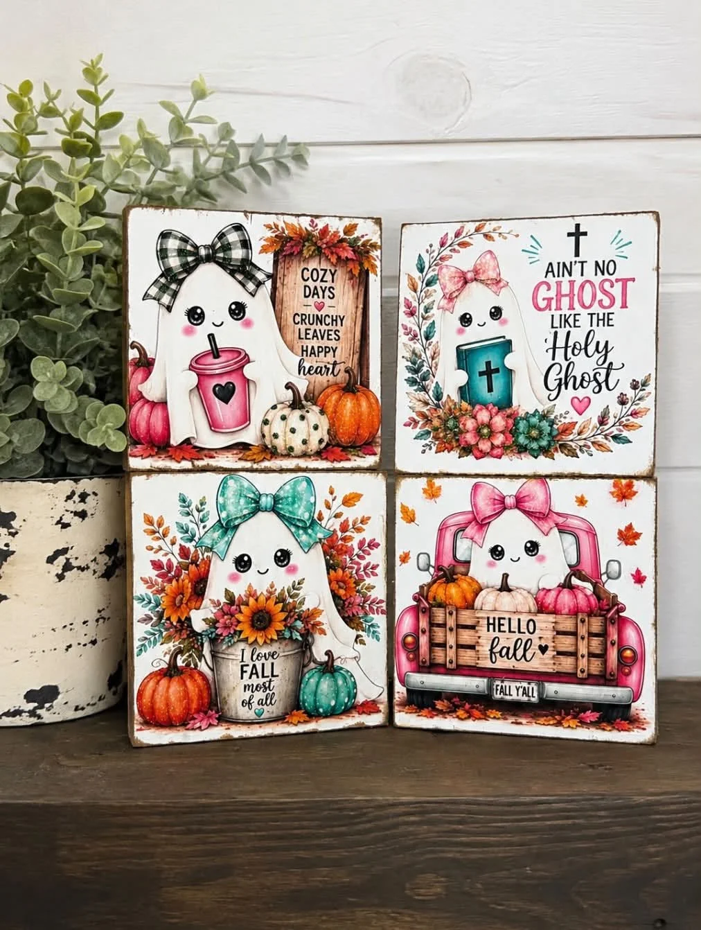 Finished ghost block set of 4