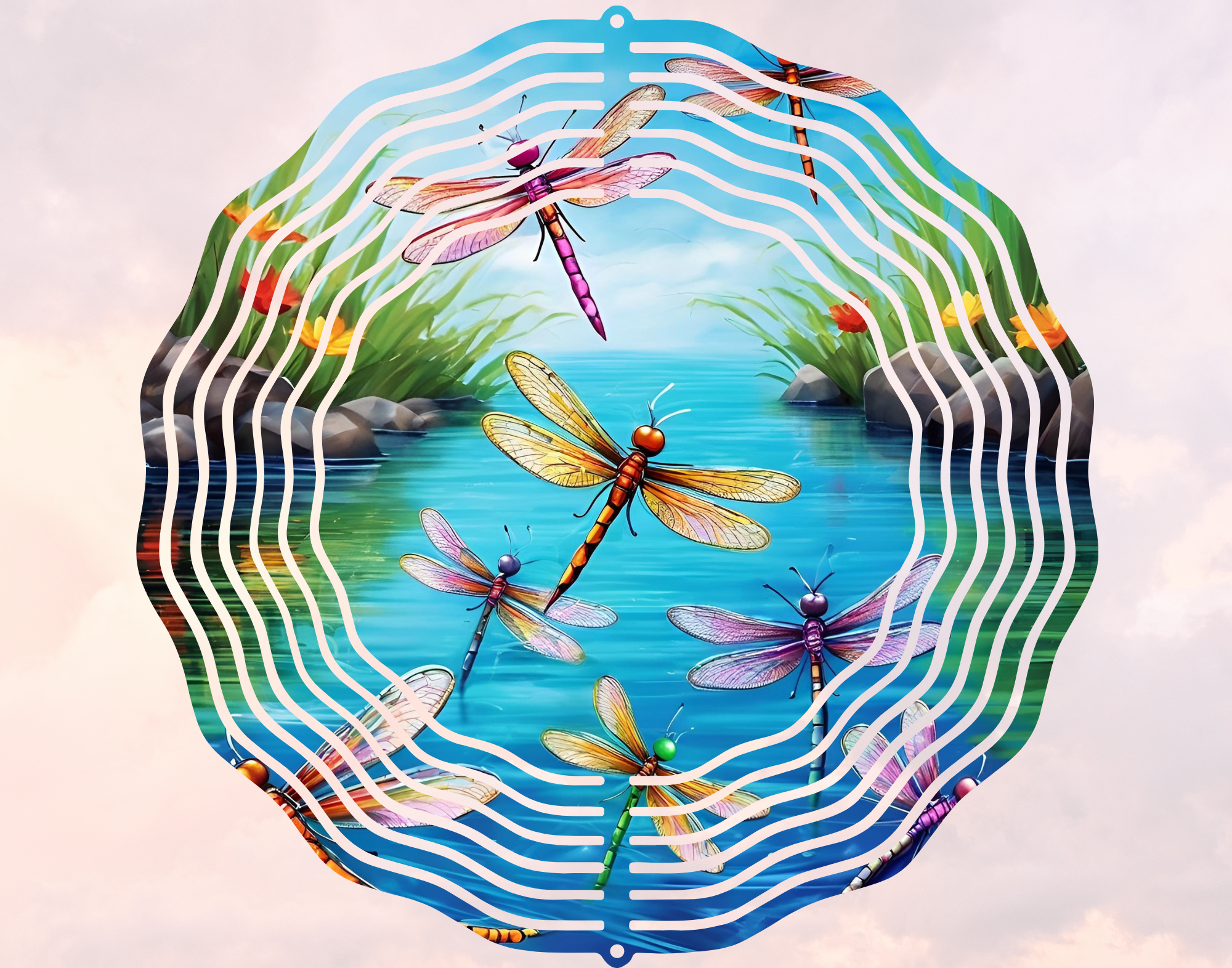 Dragonflies 10 inch wind spinner