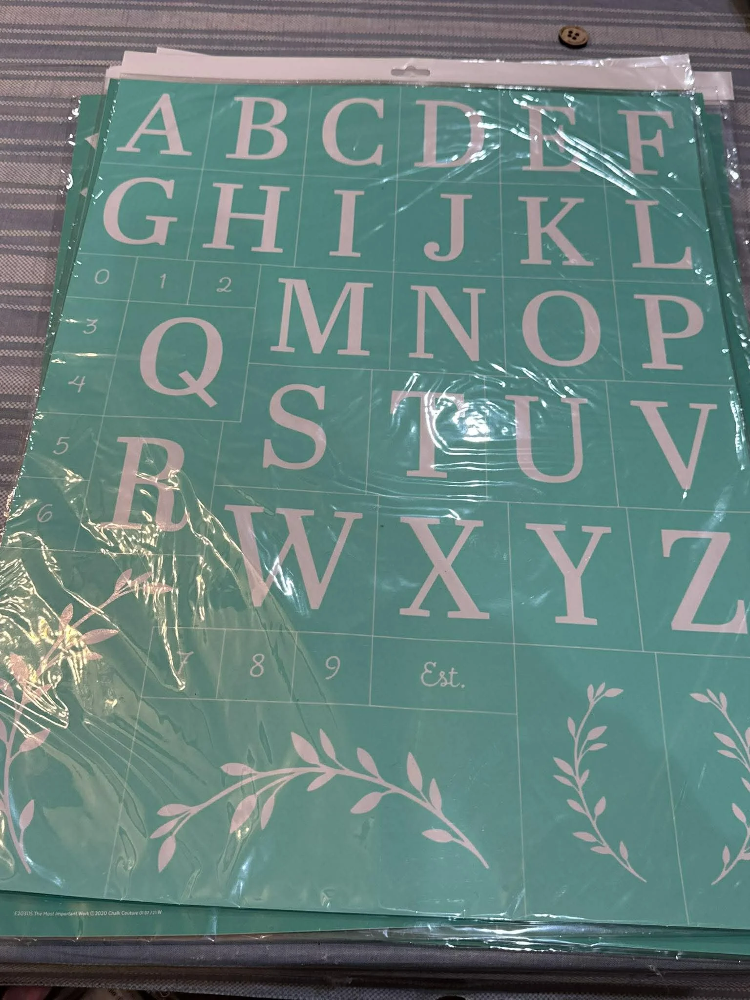 letters stencil 24x18