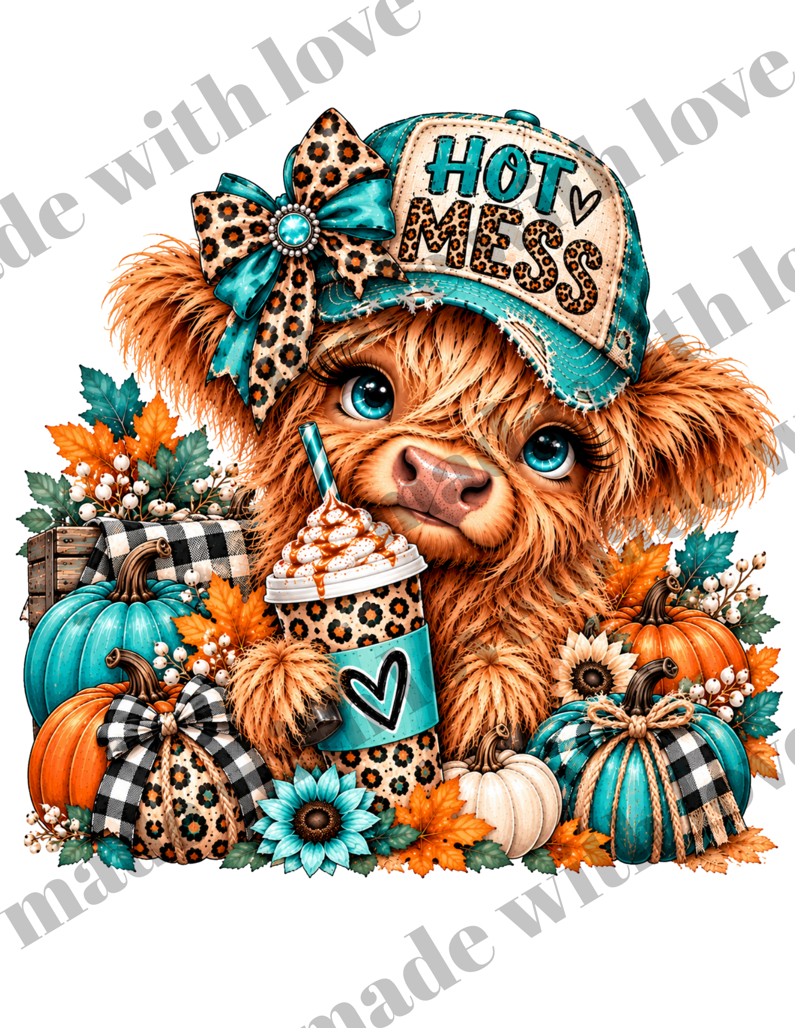 HOT MESS Cow PRINT download only