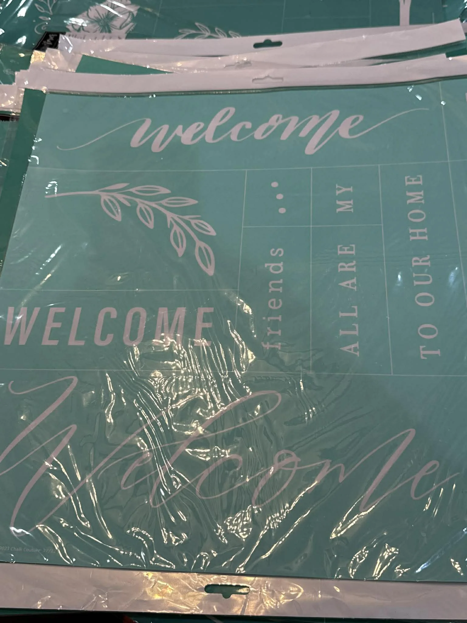 18x18 welcome stencil
