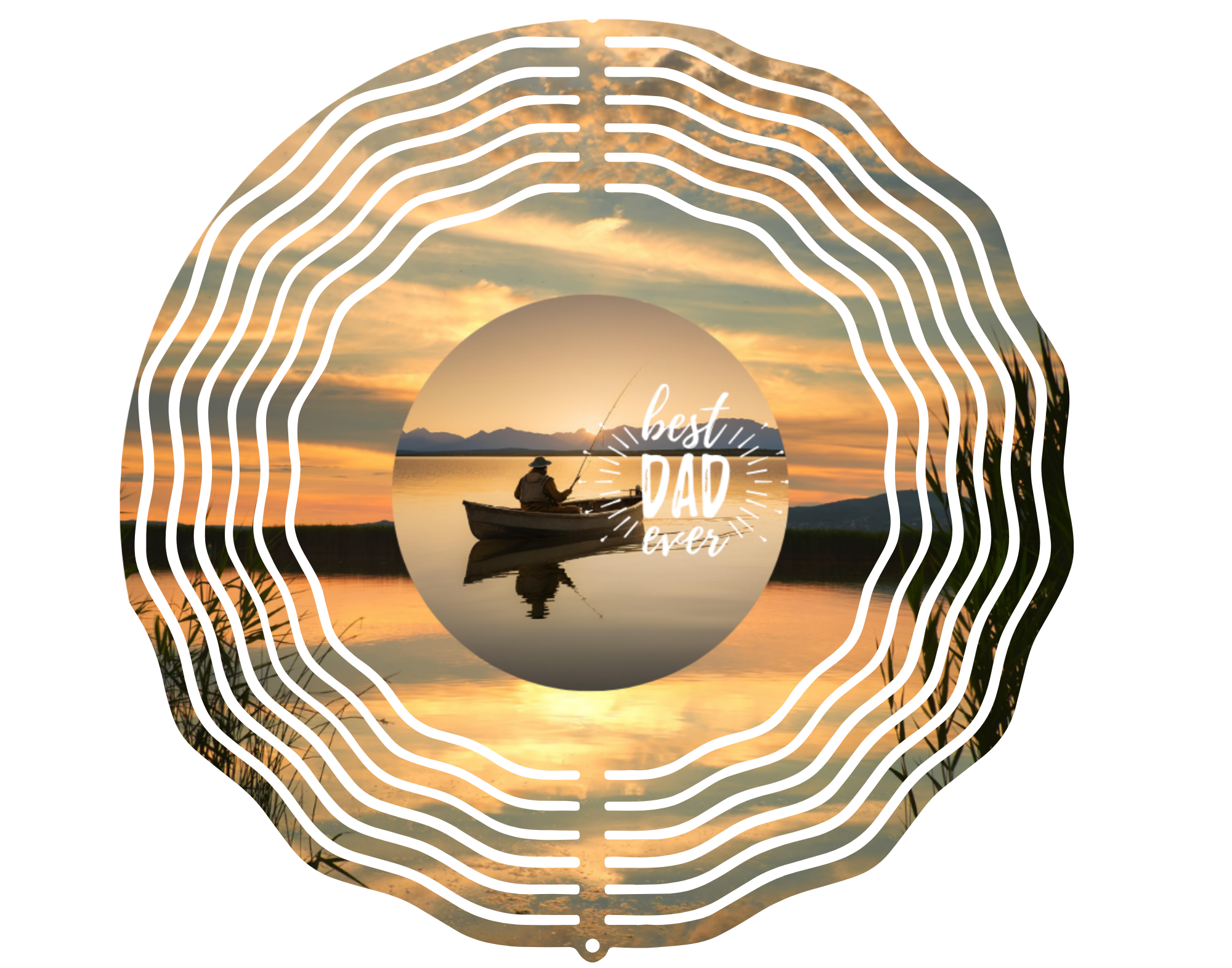 Fishing Dad wind spinner 10 inch