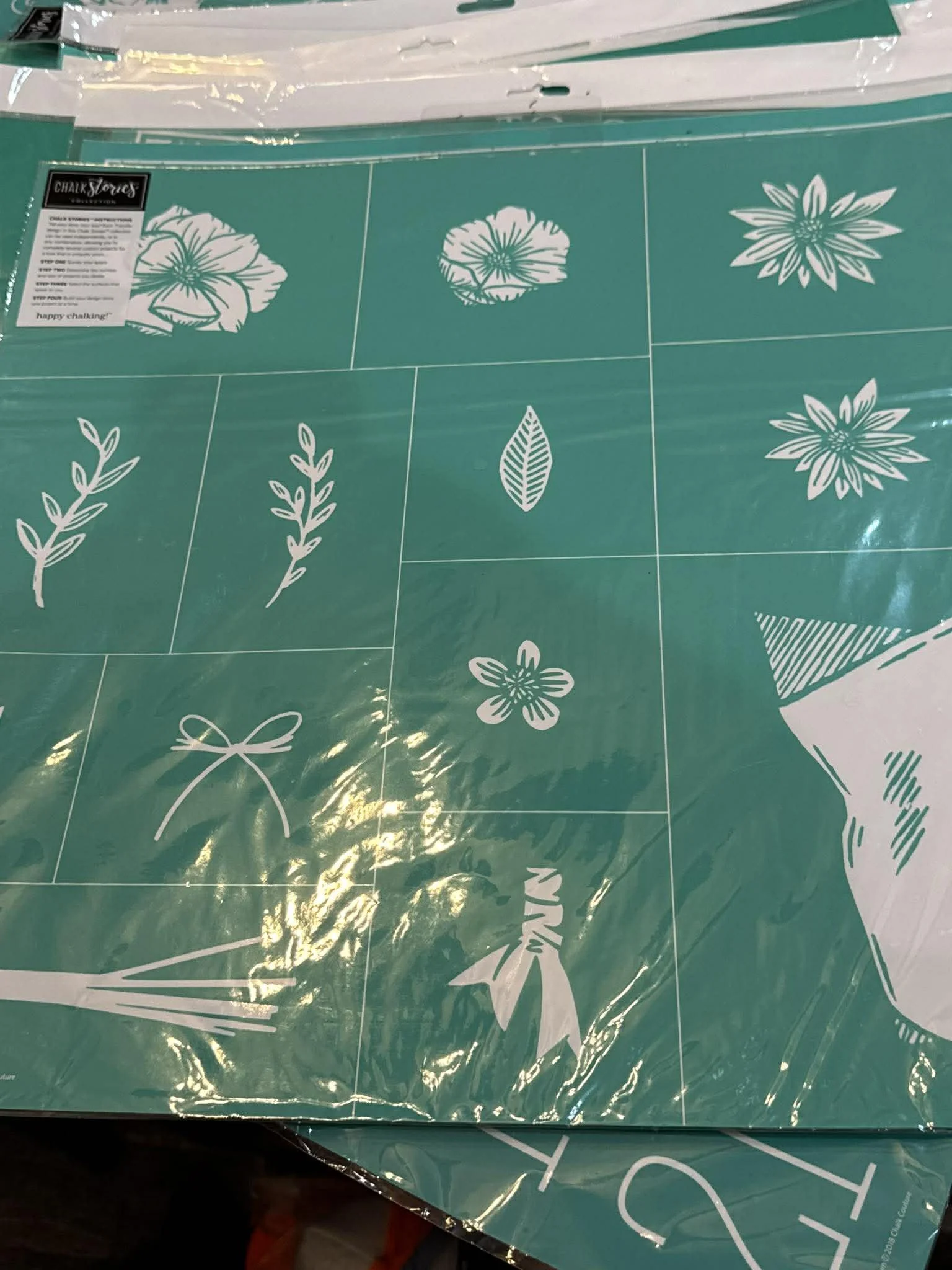 floral patern 12x18 stencil