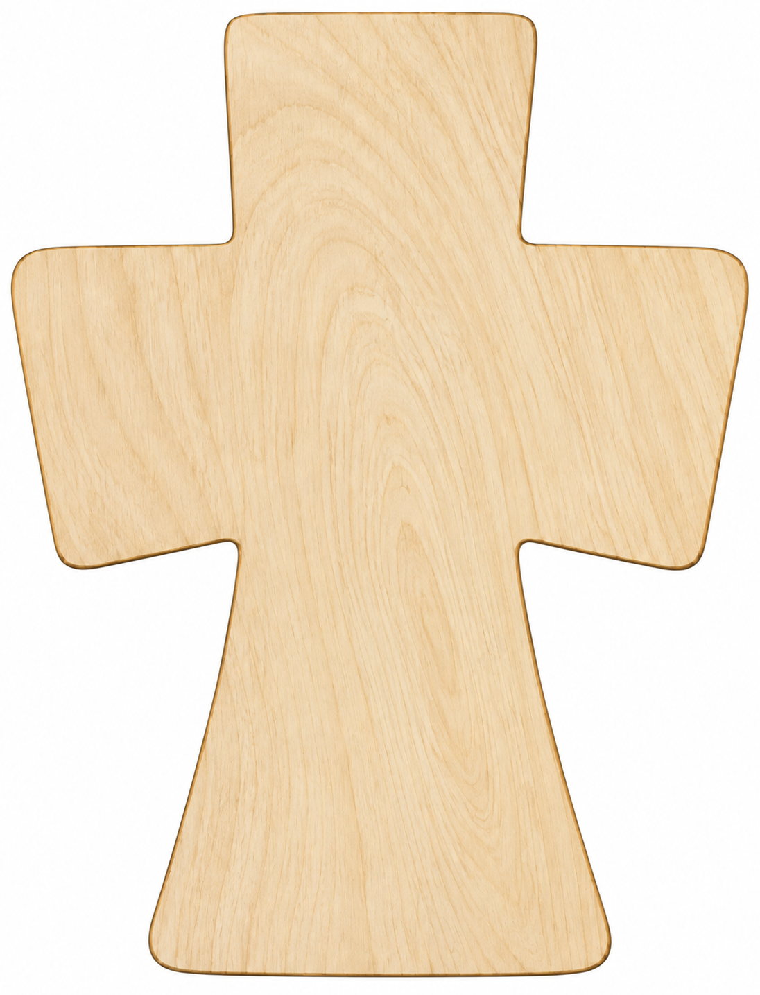 Light Wooden Cross Cutout on White.png