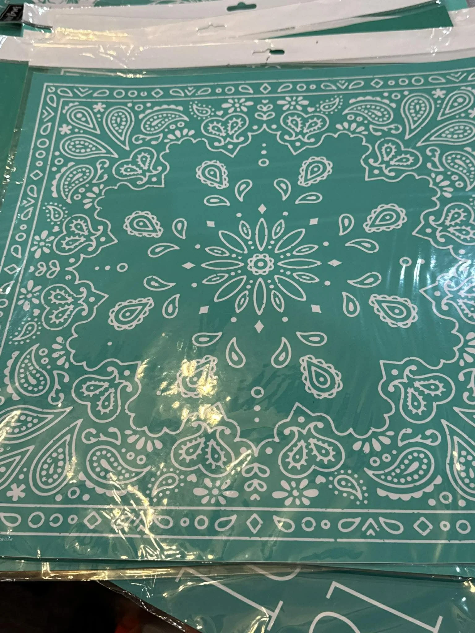 bandana stencil 12x18