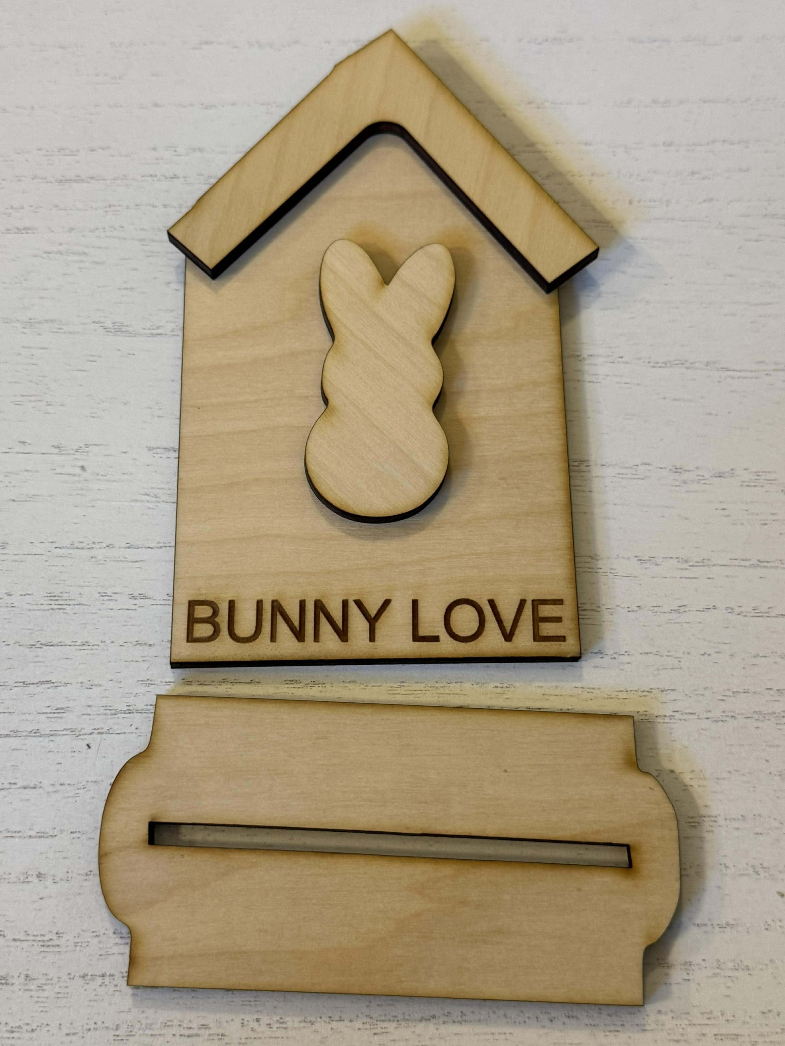 bunny love house with stand 6 inch
