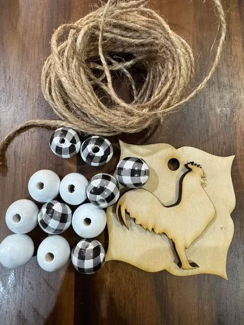 chicken tag with beads kit