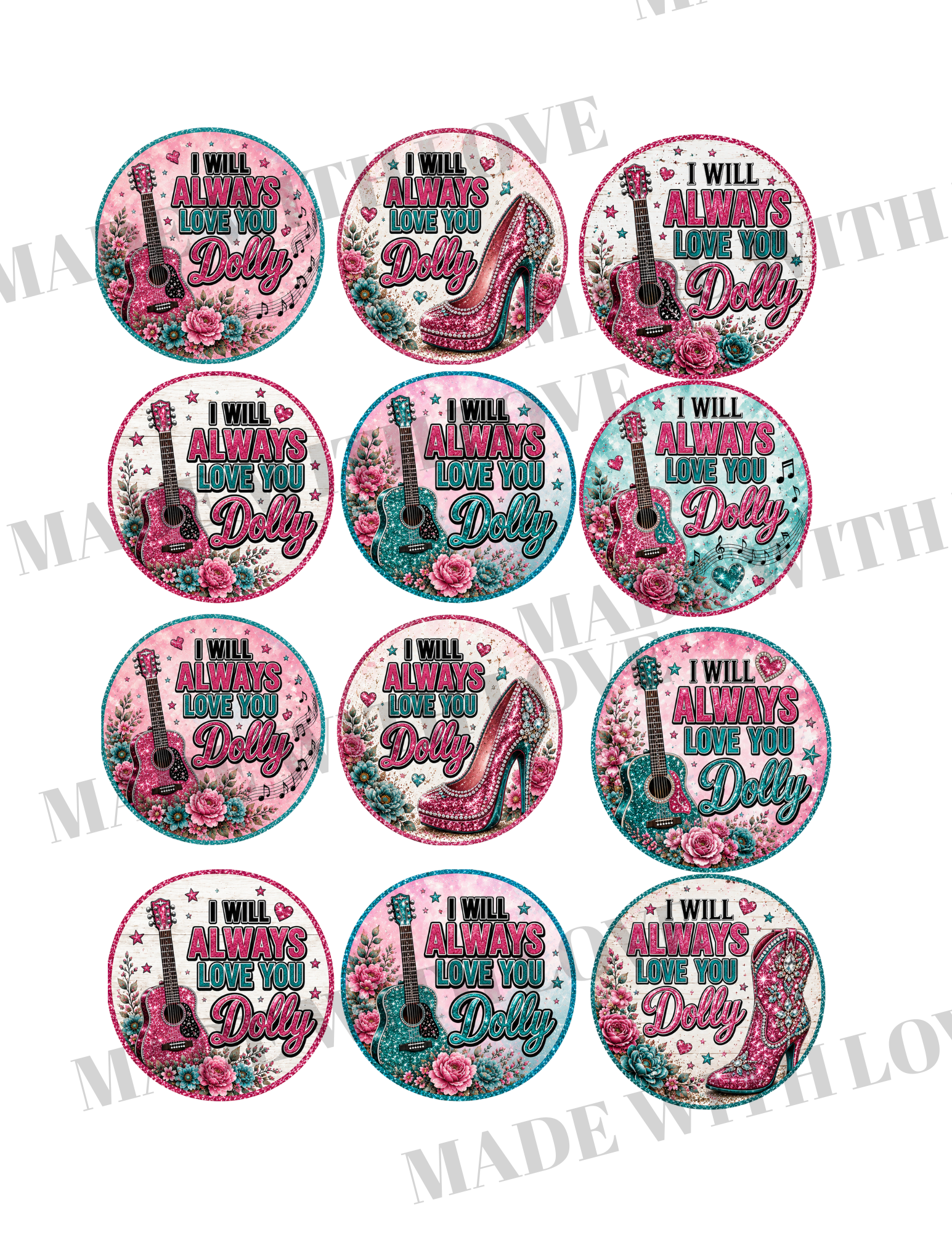 DOLLY PRINT for key chain/magnet DOWNLOAD ONLY