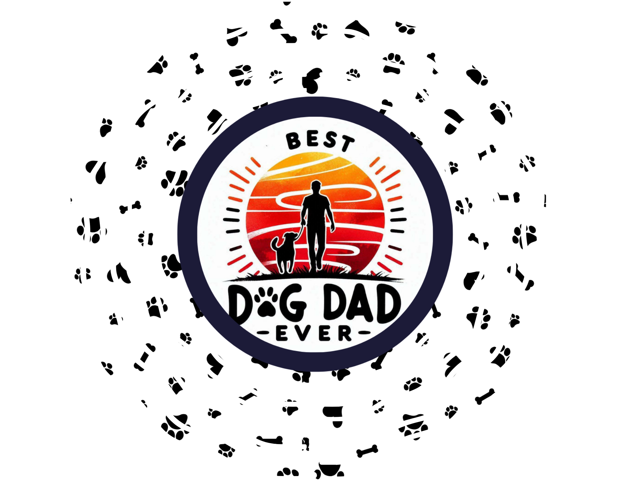 Dog Dad wind spinner 10 inch metal