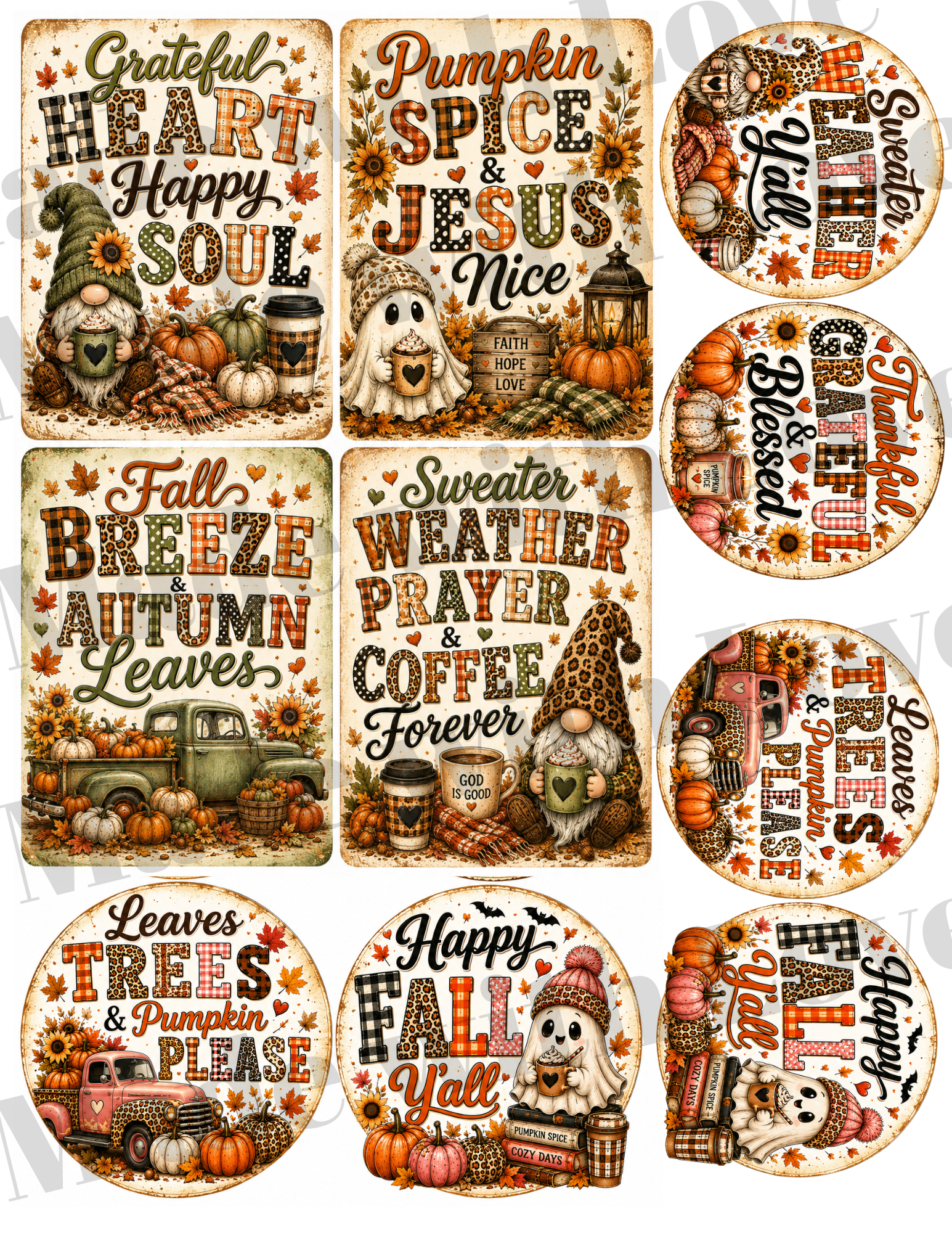 Full fall sheet DOWNLOAD ONLY