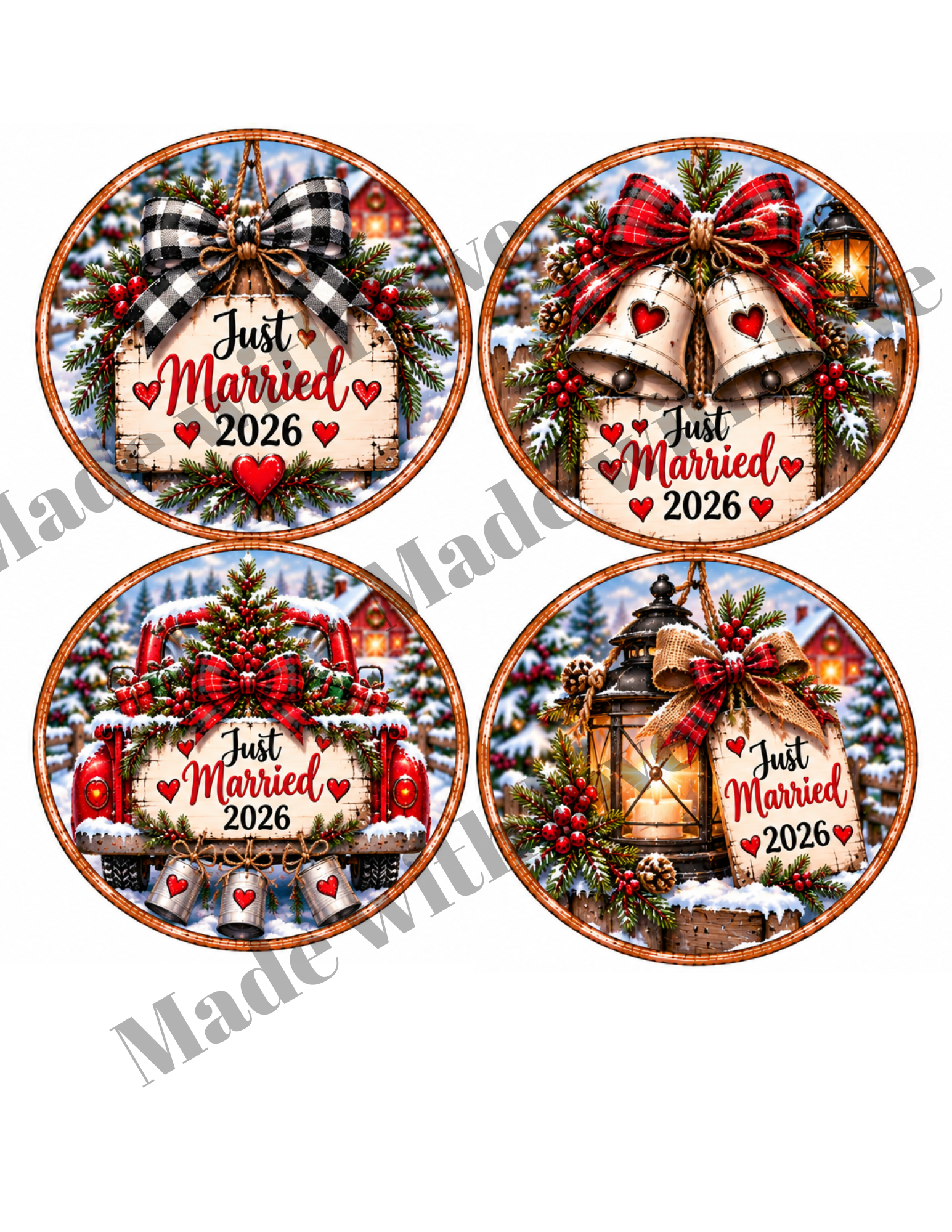 Just married print DOWNLOAD only 3.6 inch