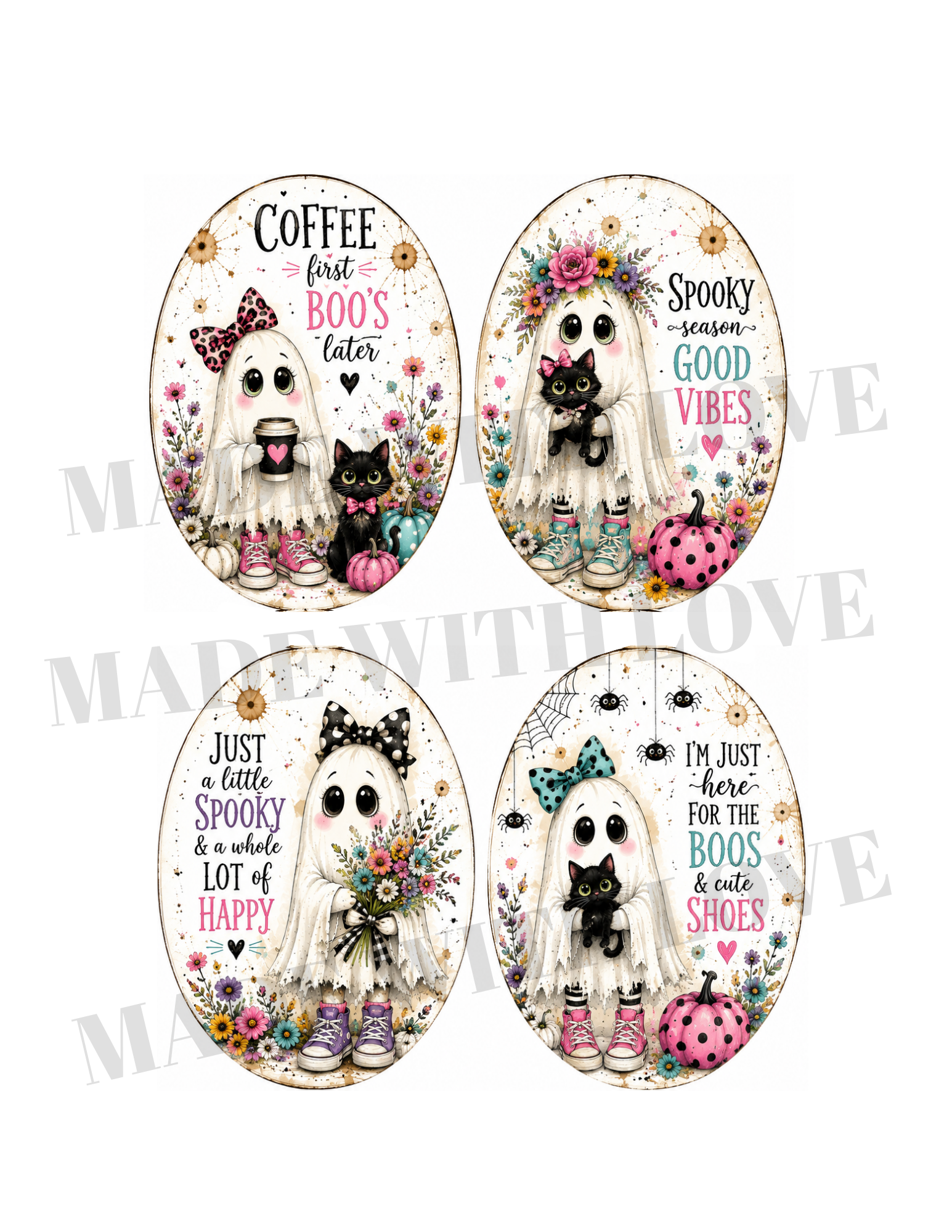 YOU PRINT at home Ghost set of 4 DOWNLOAD ONLY