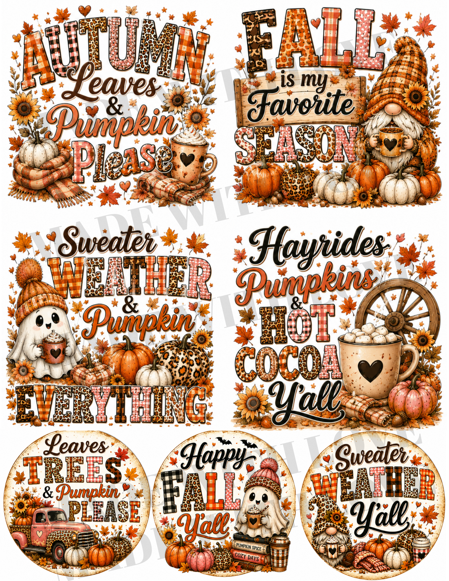 PRINT at HOME fall printable sheet DOWNLOAD Only