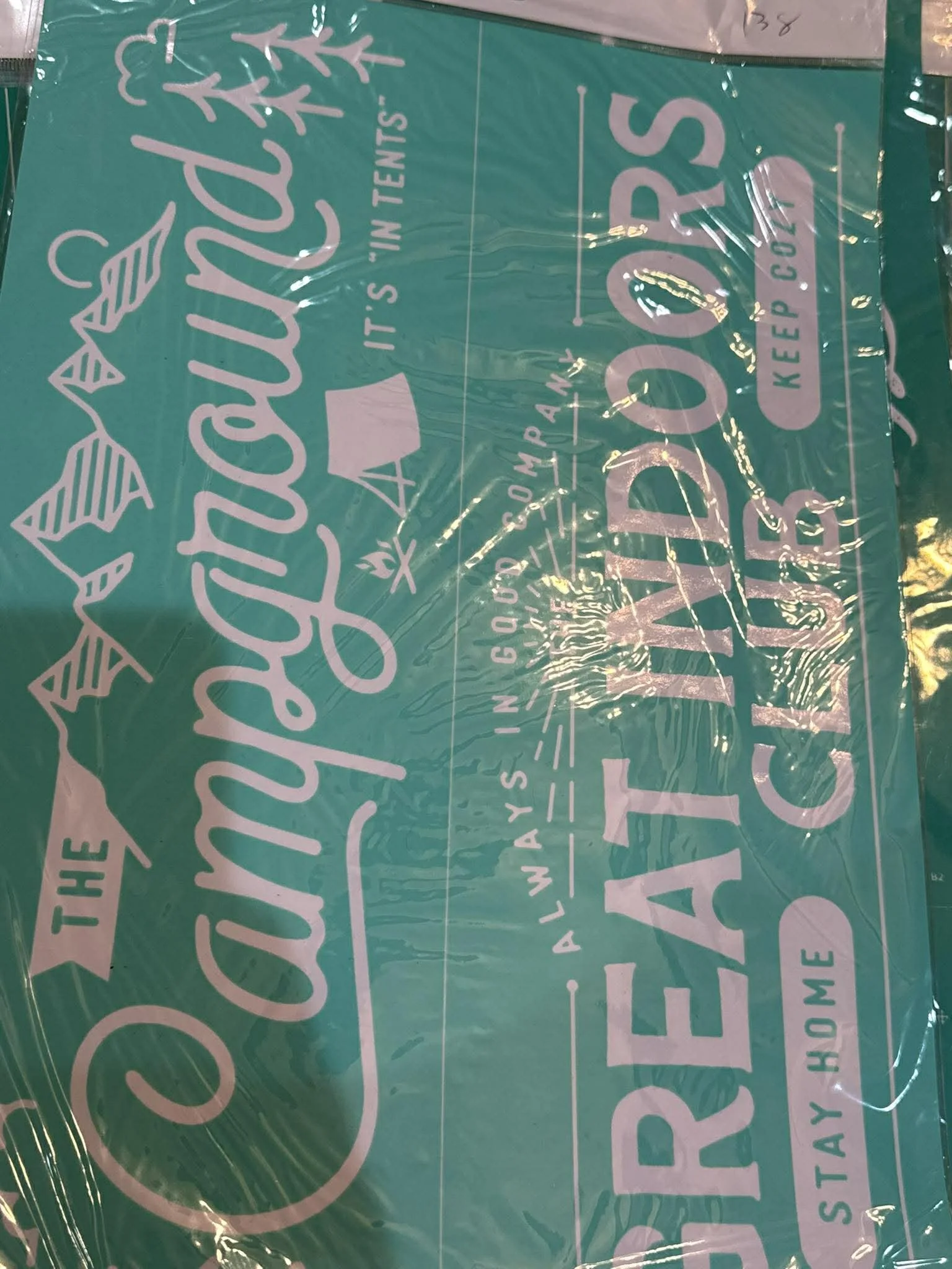 camping stencil 12x18