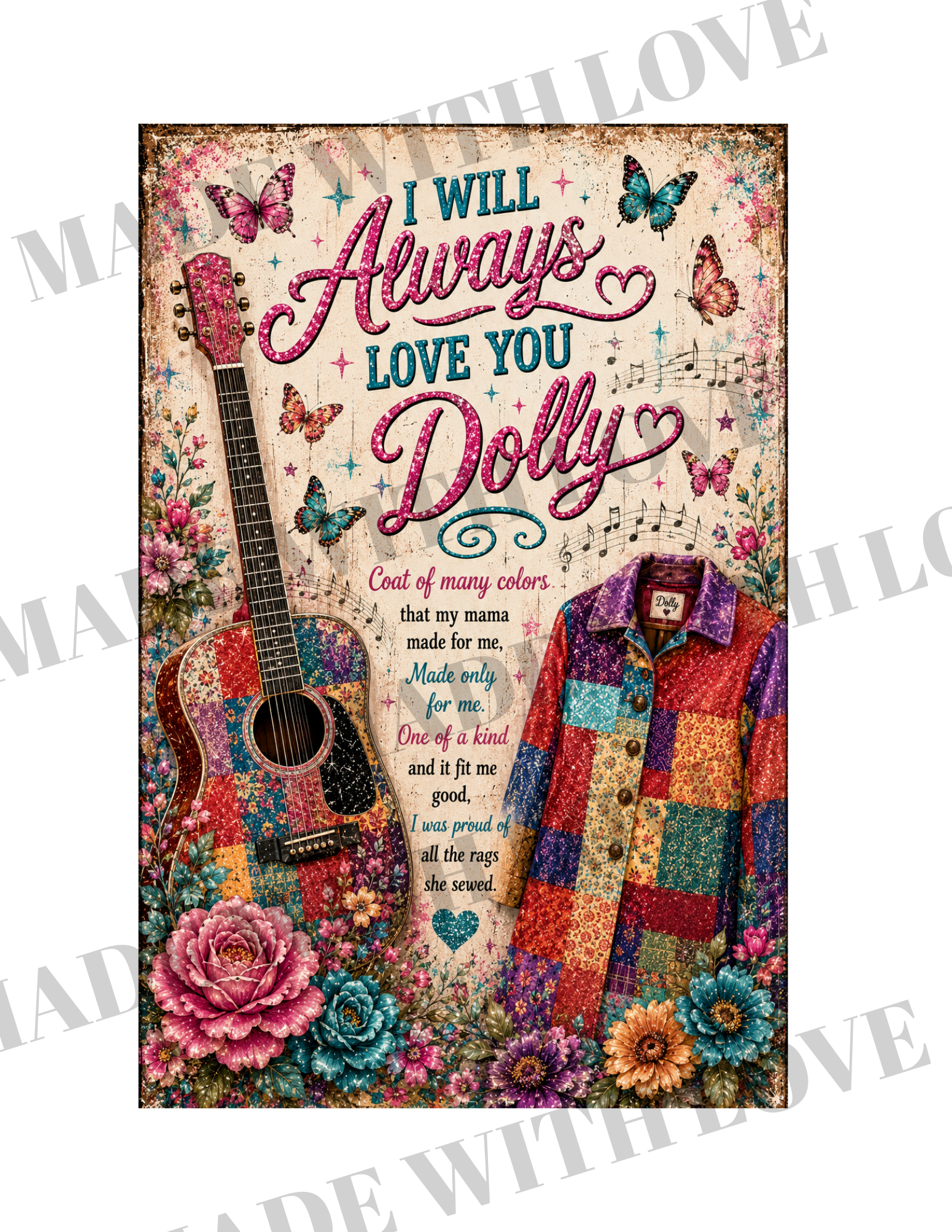 DOLLY PRINT Fits dolly wood sign in shop DOWNLOAD ONLY