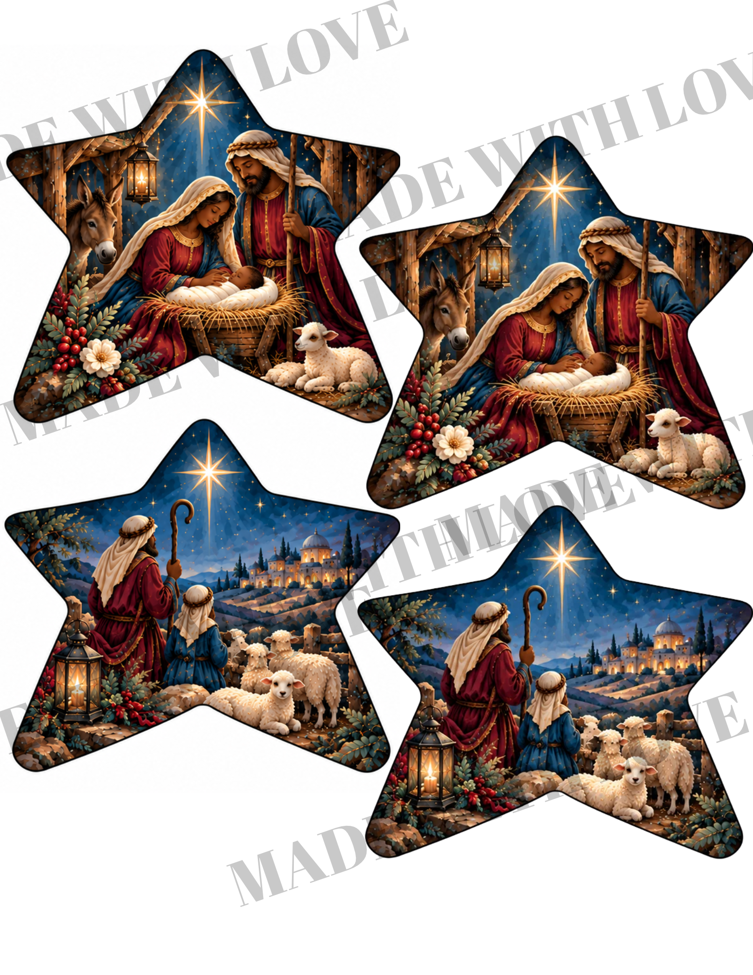 NATIVITY print star is in shop to match ornament DOWNLOAD ONLY