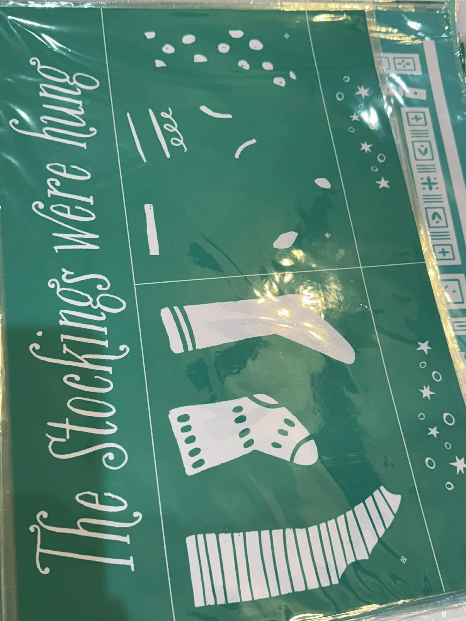 christmas stockings stencil 12x18