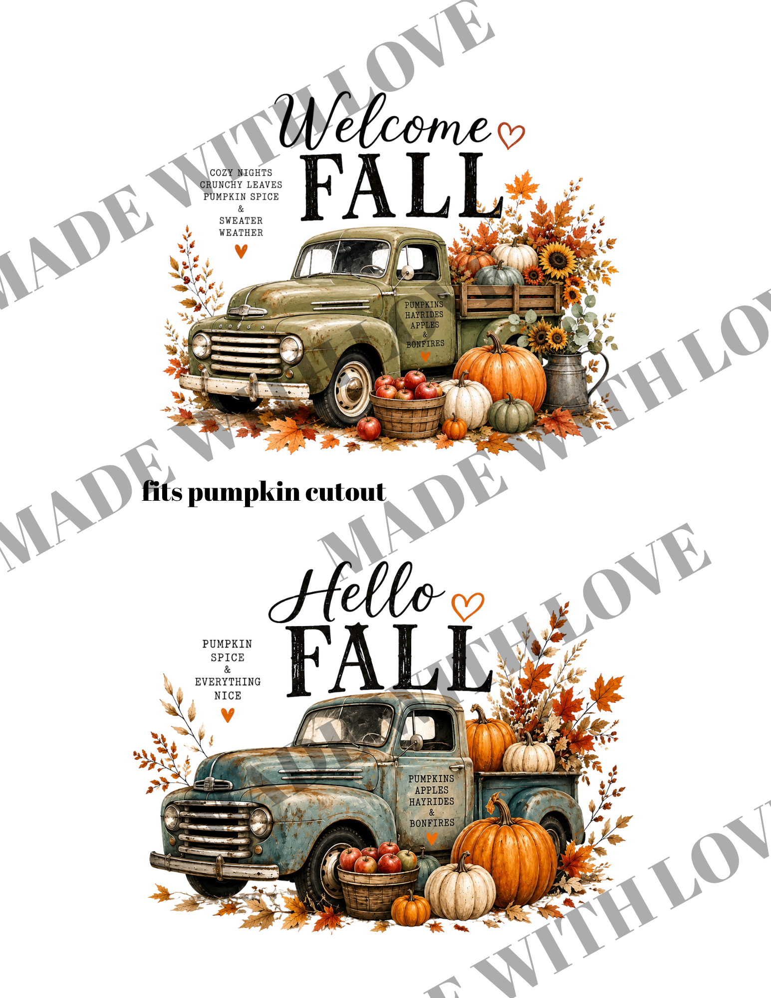 Pumpkin PRINTS for wood cutout DOWNLOAD ONLY
