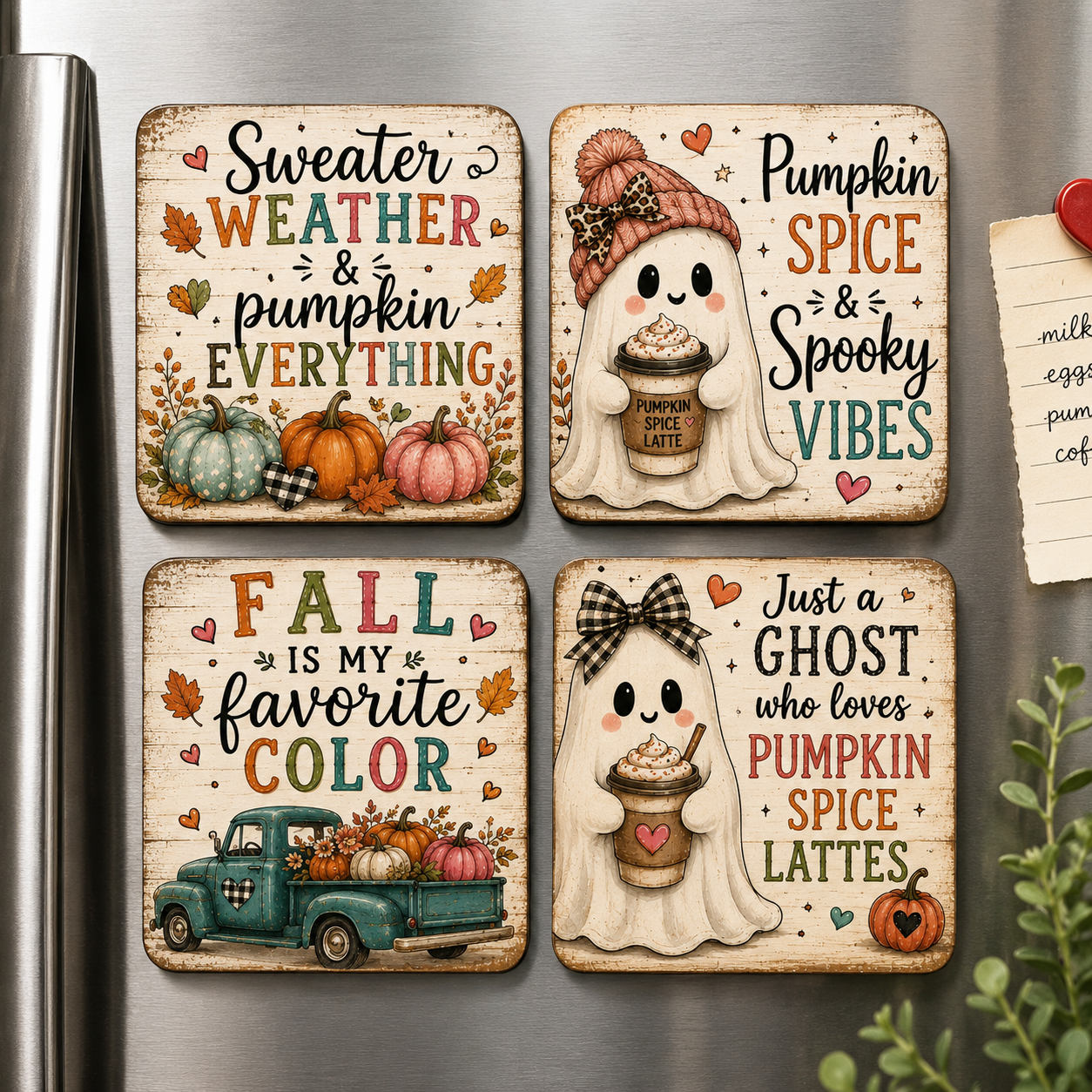 Set of 4 FINISHED 2x2 magnets