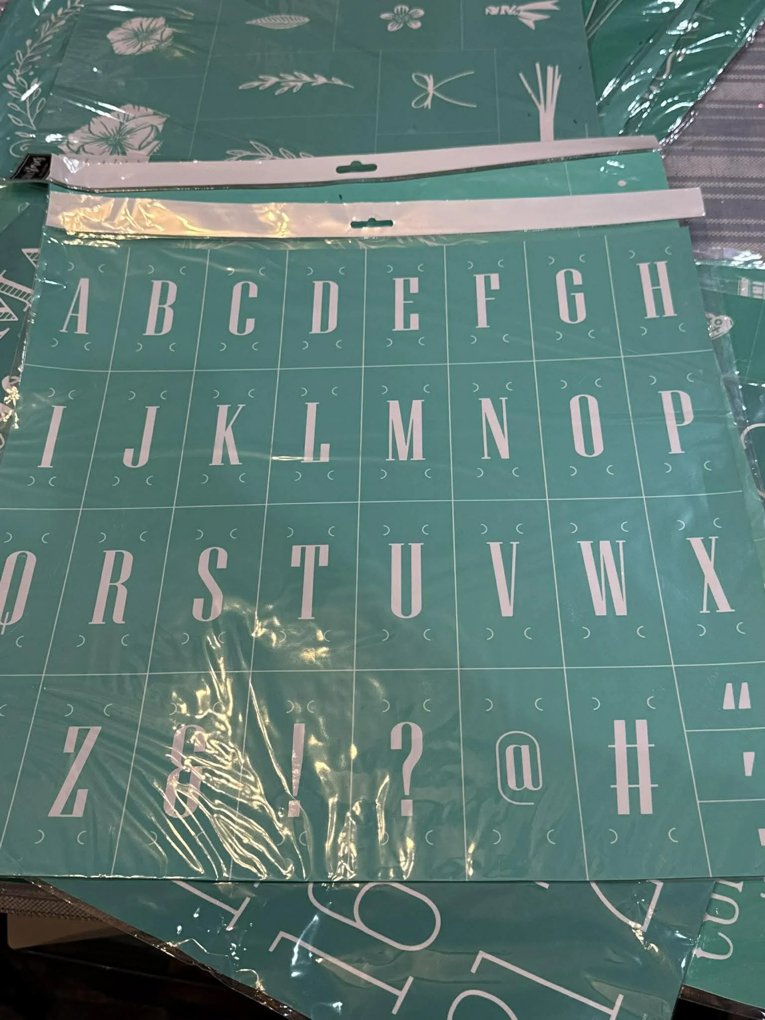 letters and numbers 18x18 stencil