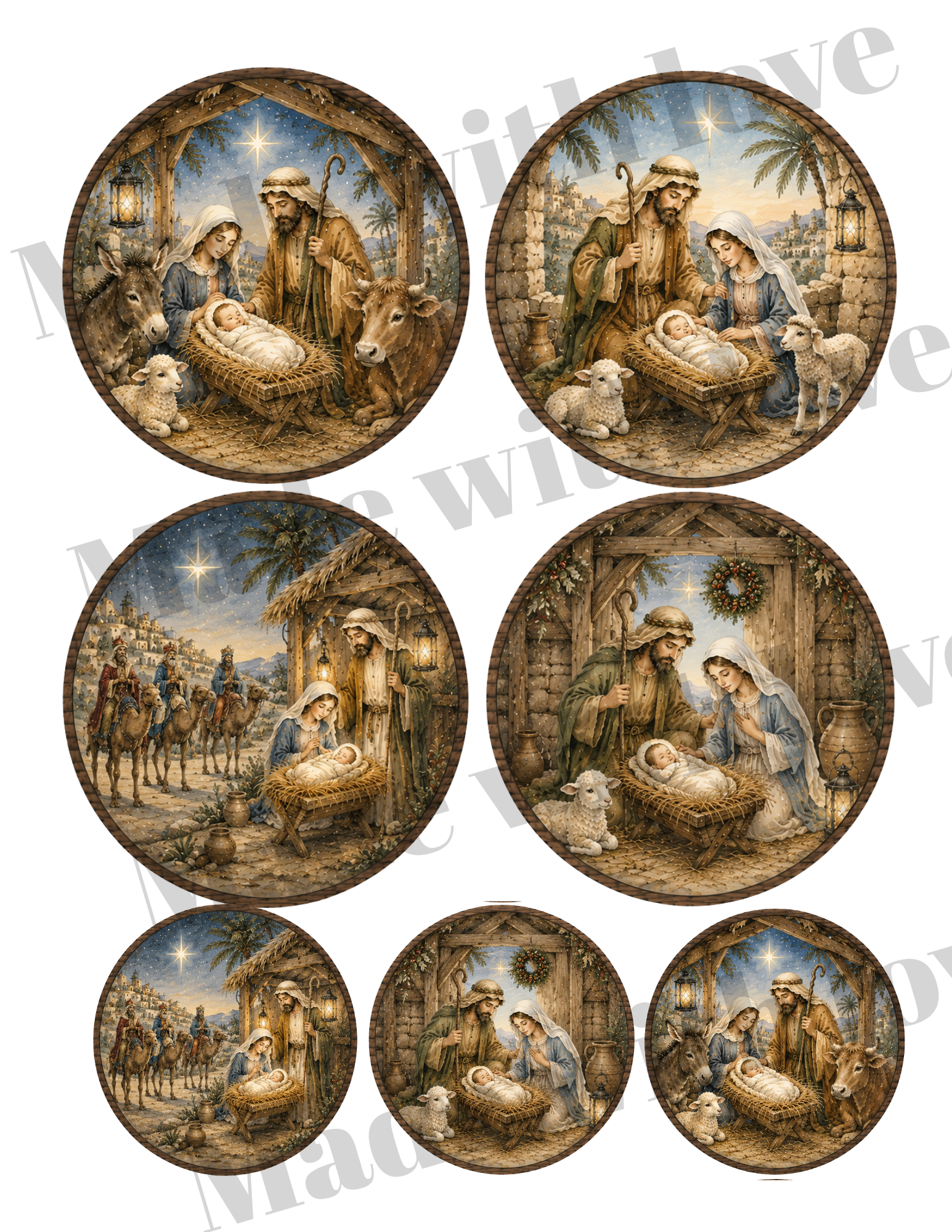 Ornaments sizes small and big DOWNLOAD ONLY