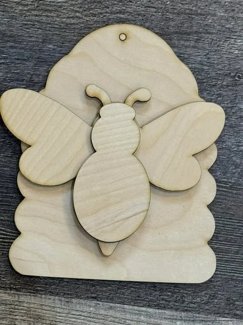 Bumble Bee Hive Sign 8 inch