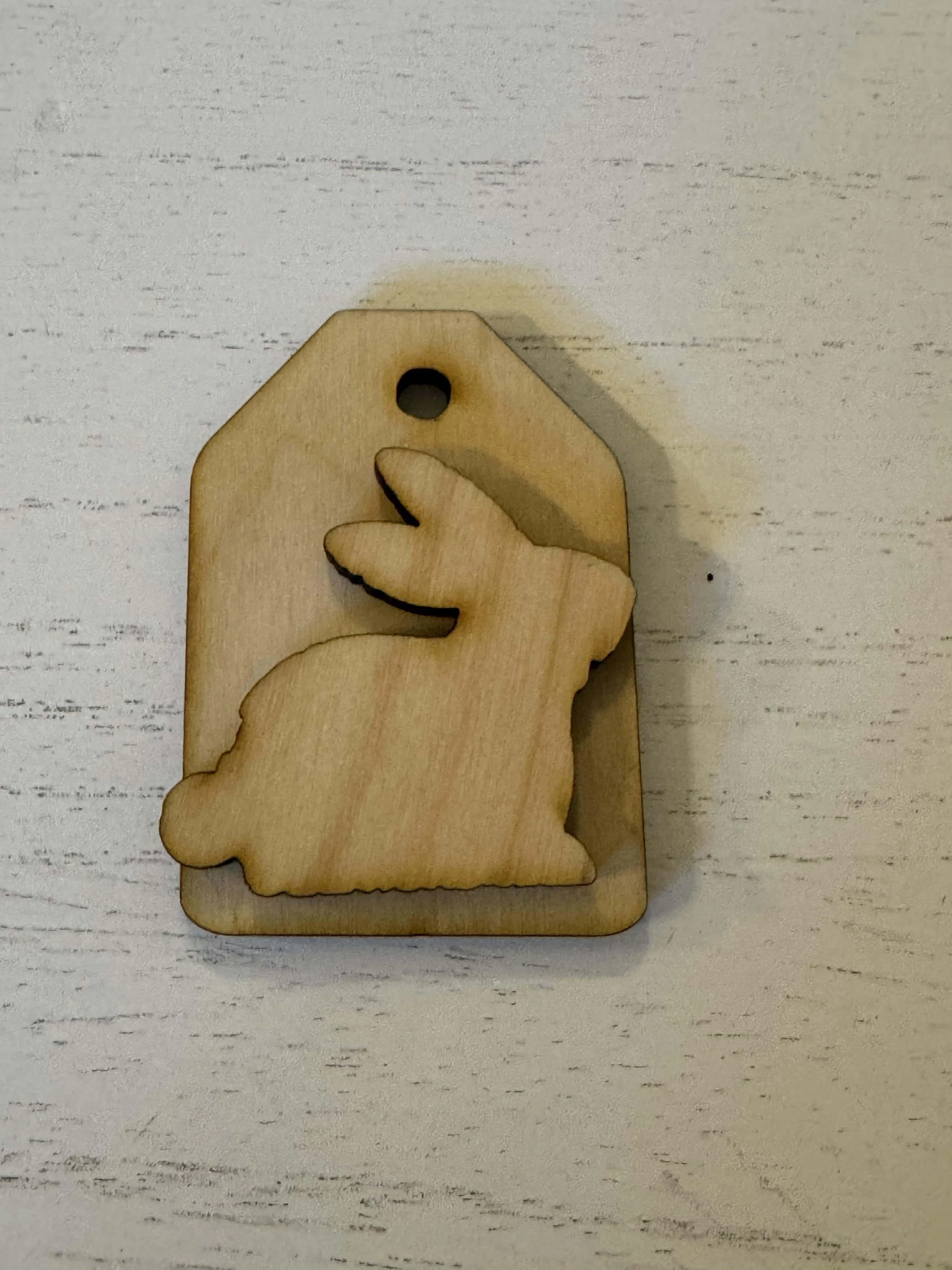 Mini bunny tag 2.5 inch