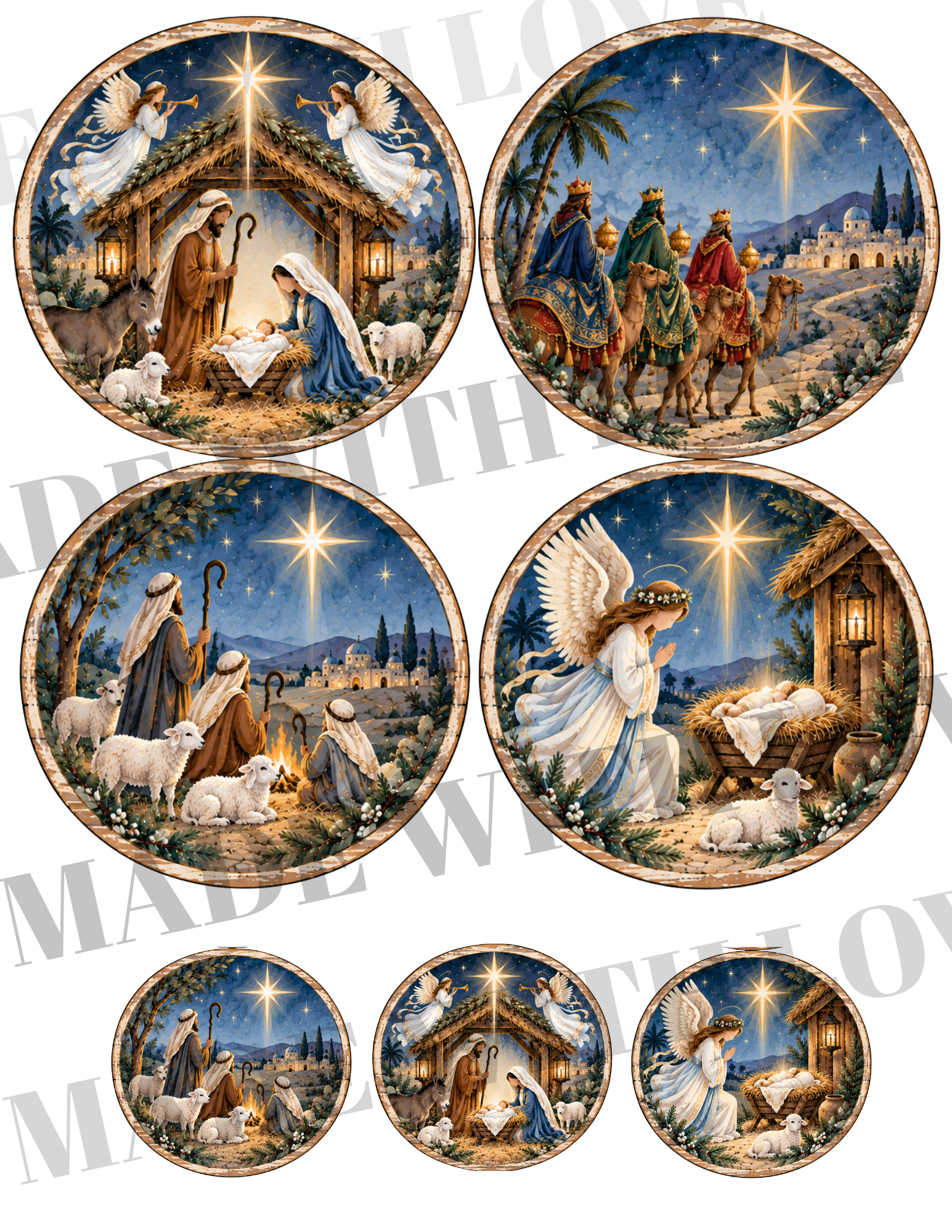 NATIVITY  3.6x3.6 printable DOWNLOAD ONLY
