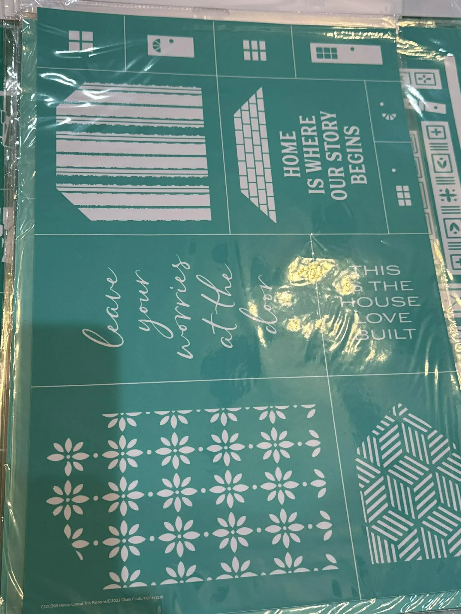 house print stencil 12x18