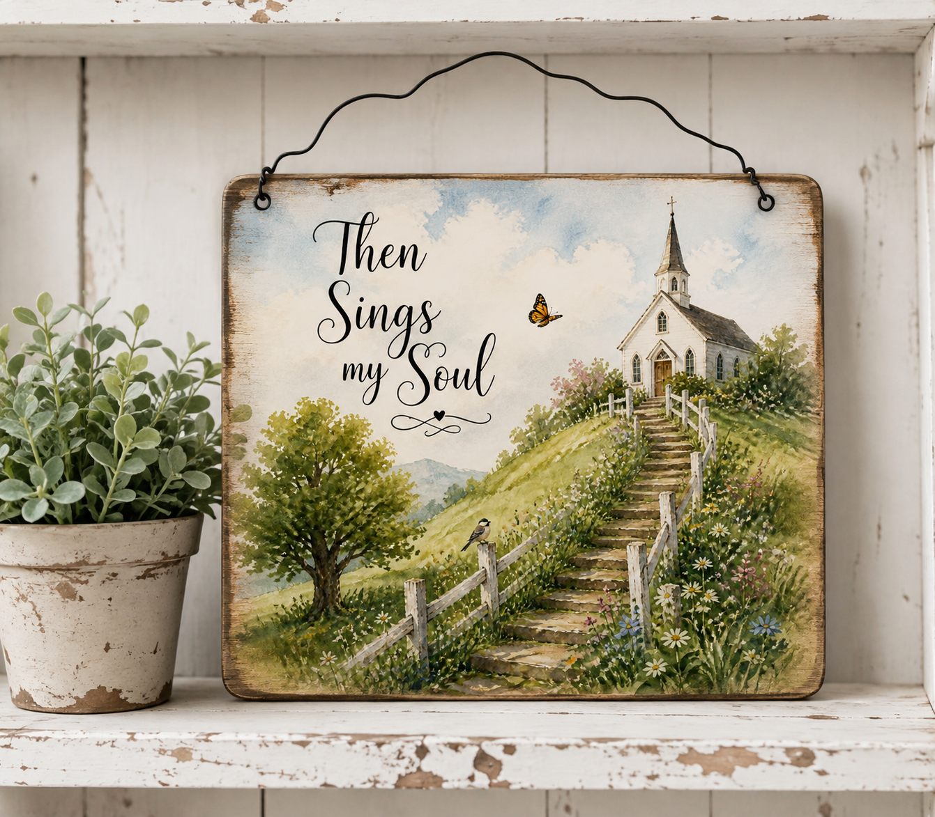 4x4 Church Finished sign
