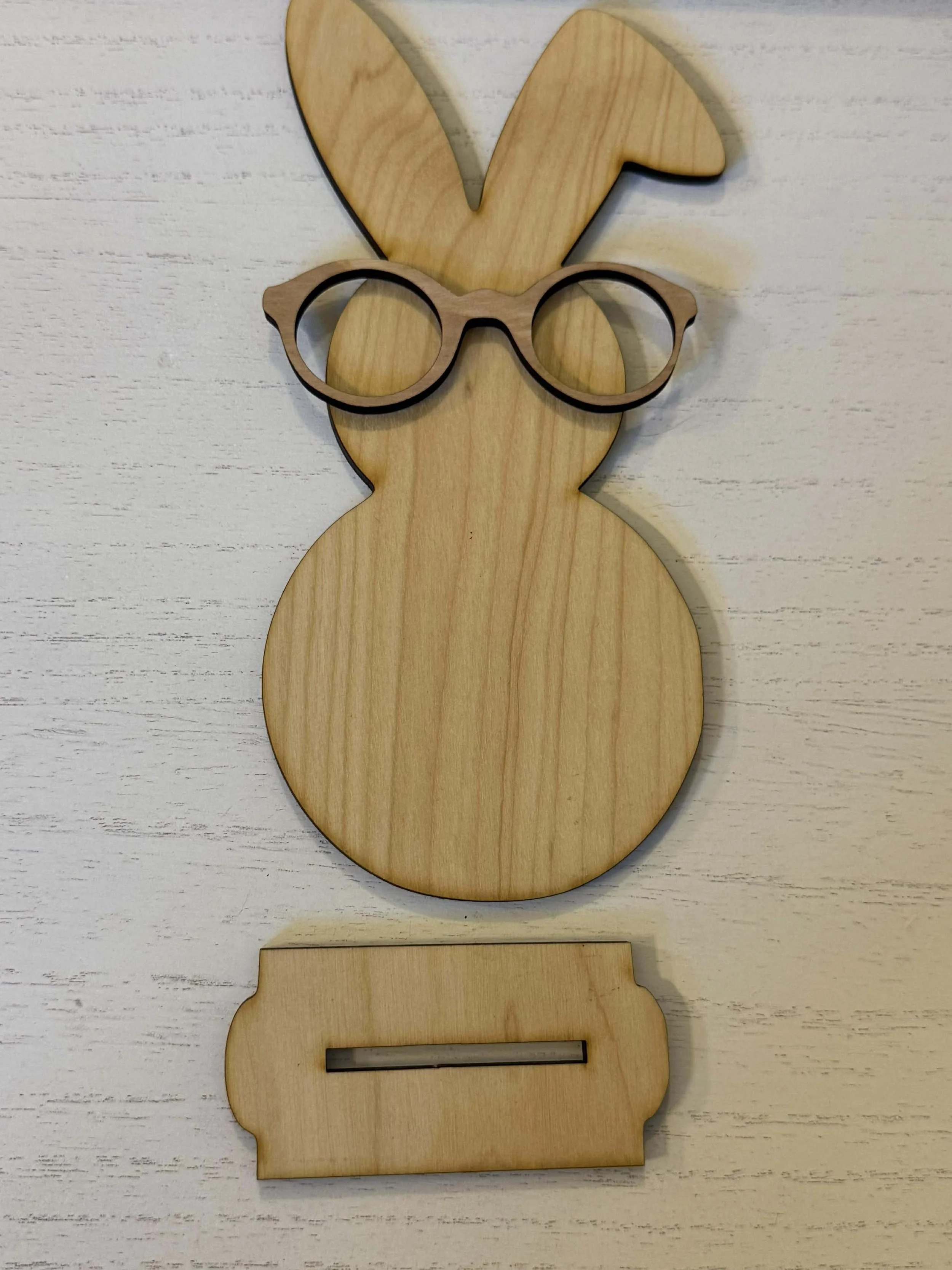 bunny with glasses 9 inch