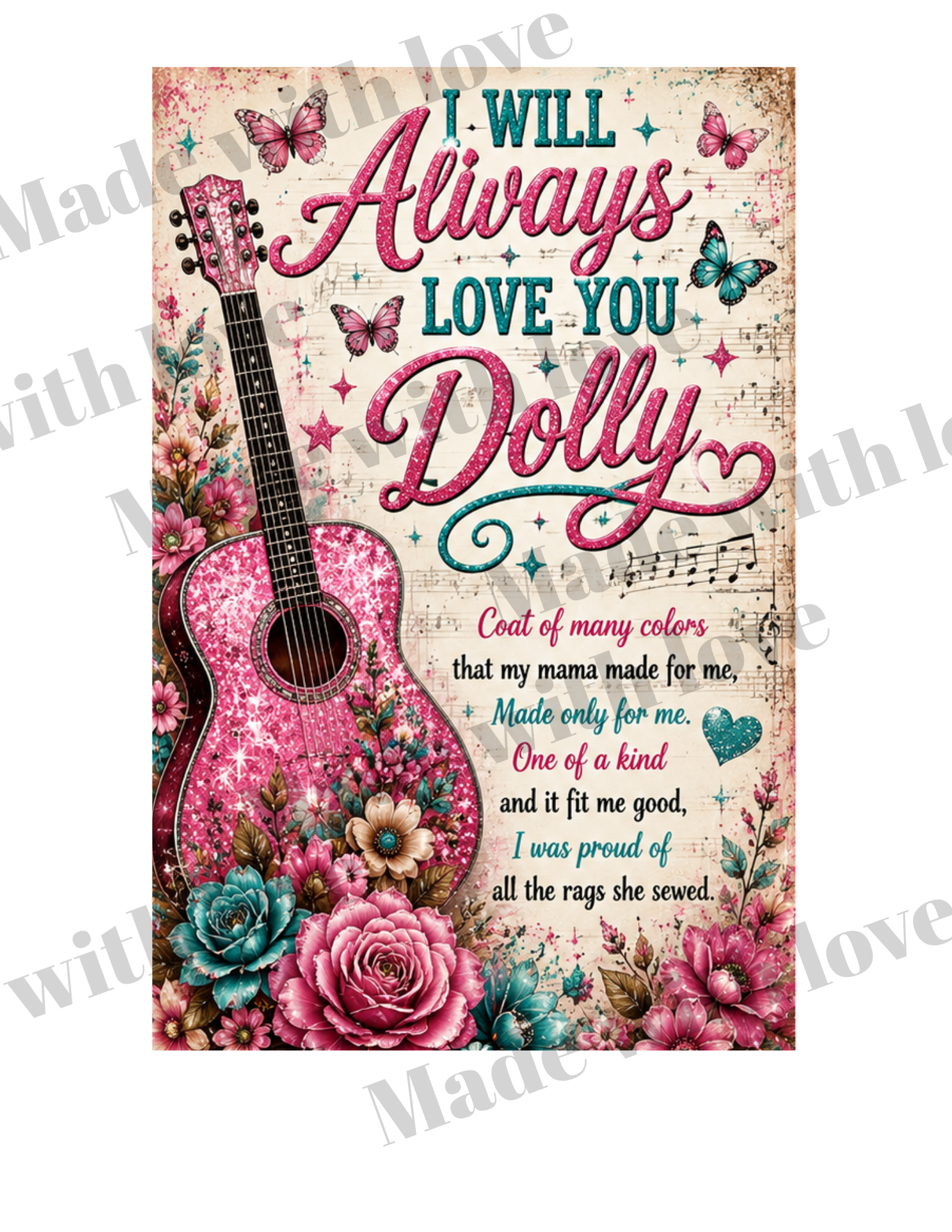 DOLLY sign fits wood in shop DOWNLOAD ONLY