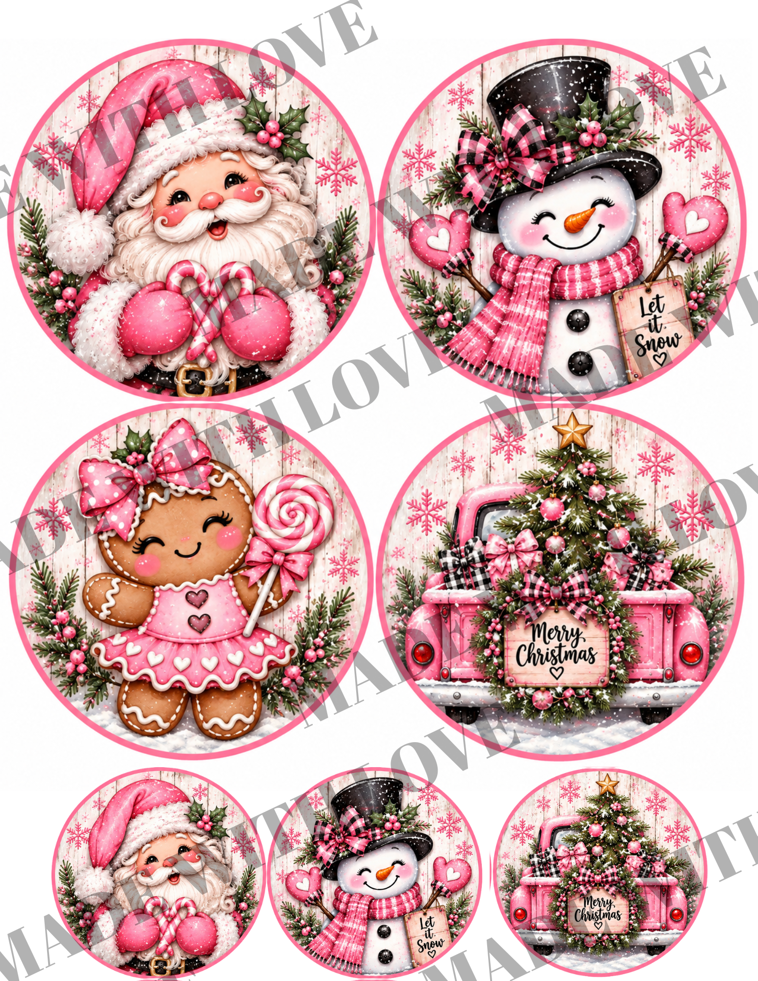 PINK ornament prints DOWNLOAD ONLY