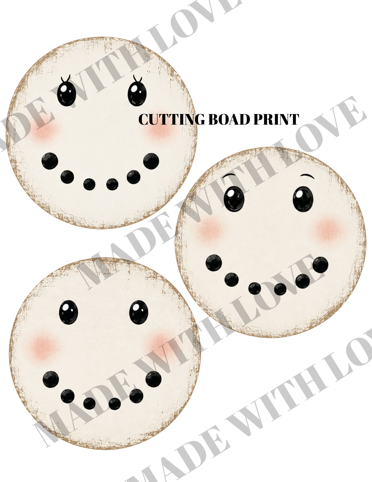 Cutting board SIZE SNOWMAN DOWNLOAD ONLY