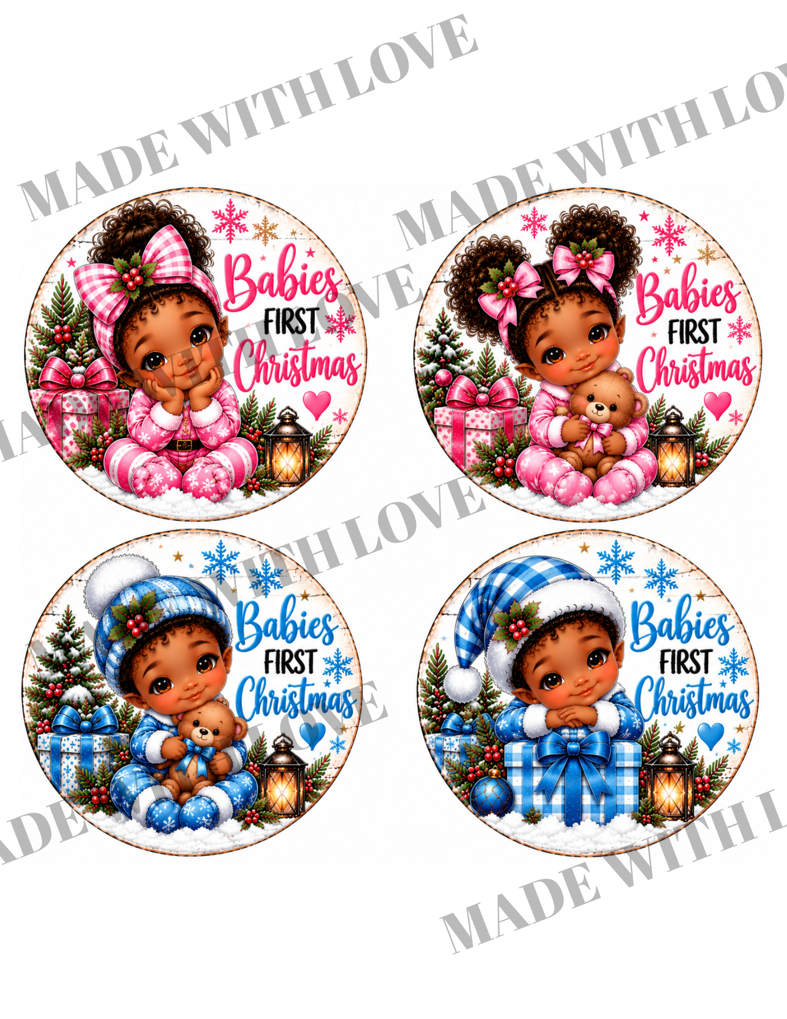 BABIES first christmas 3.6 inch print DOWNLOAD ONLY