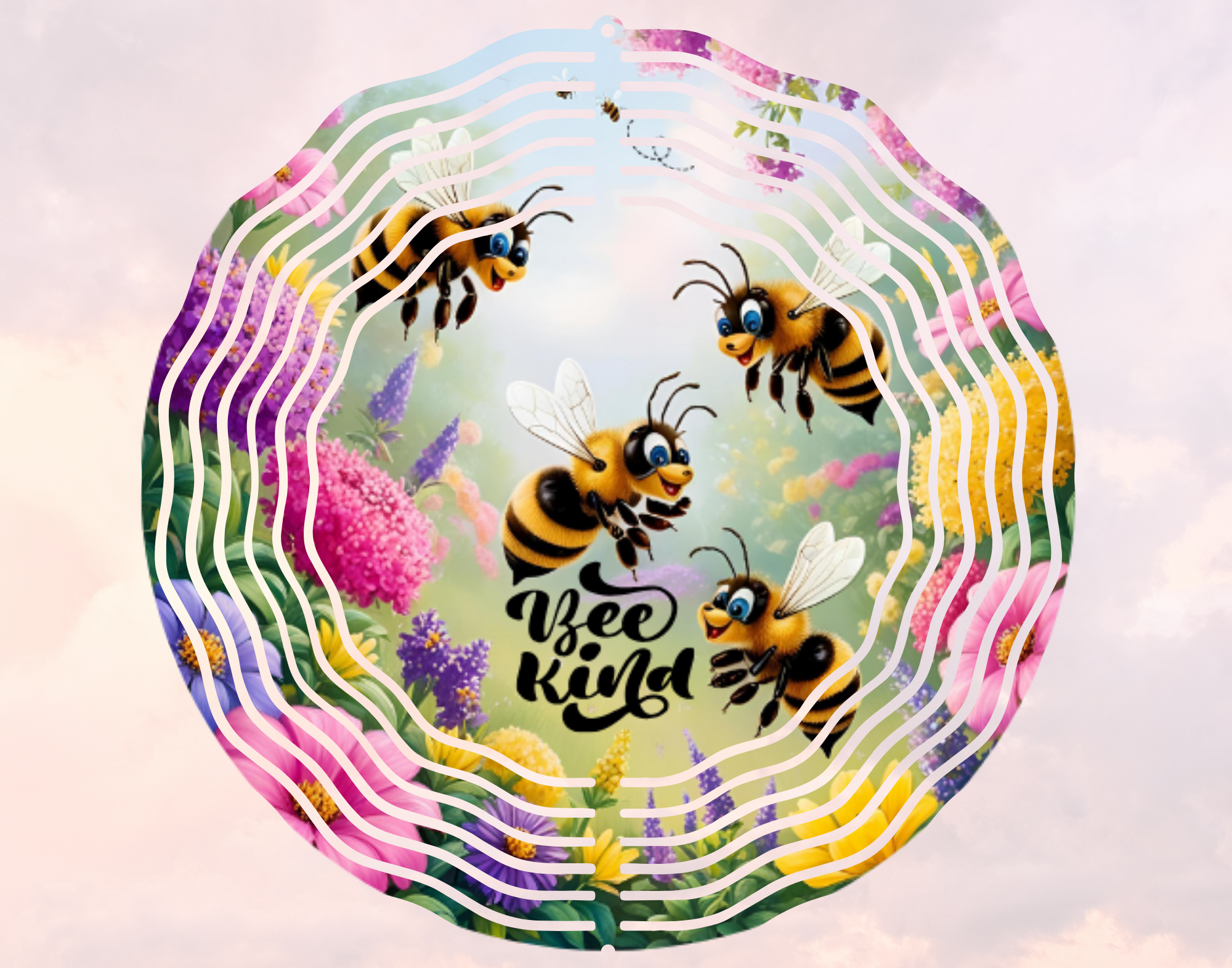 Bee Kind 10 inch wind spinner