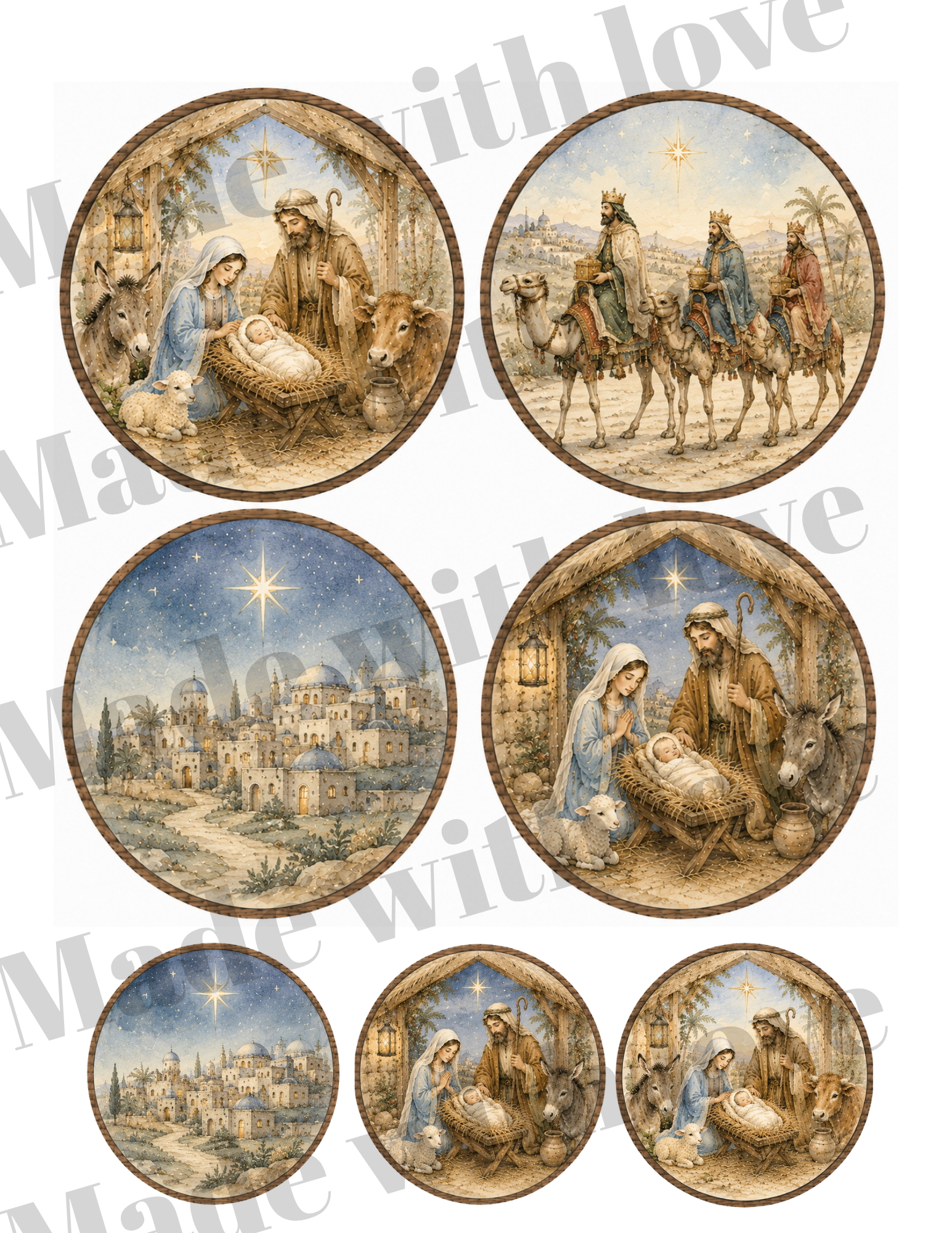 Large and small ornaments sizes DOWNLOAD Only