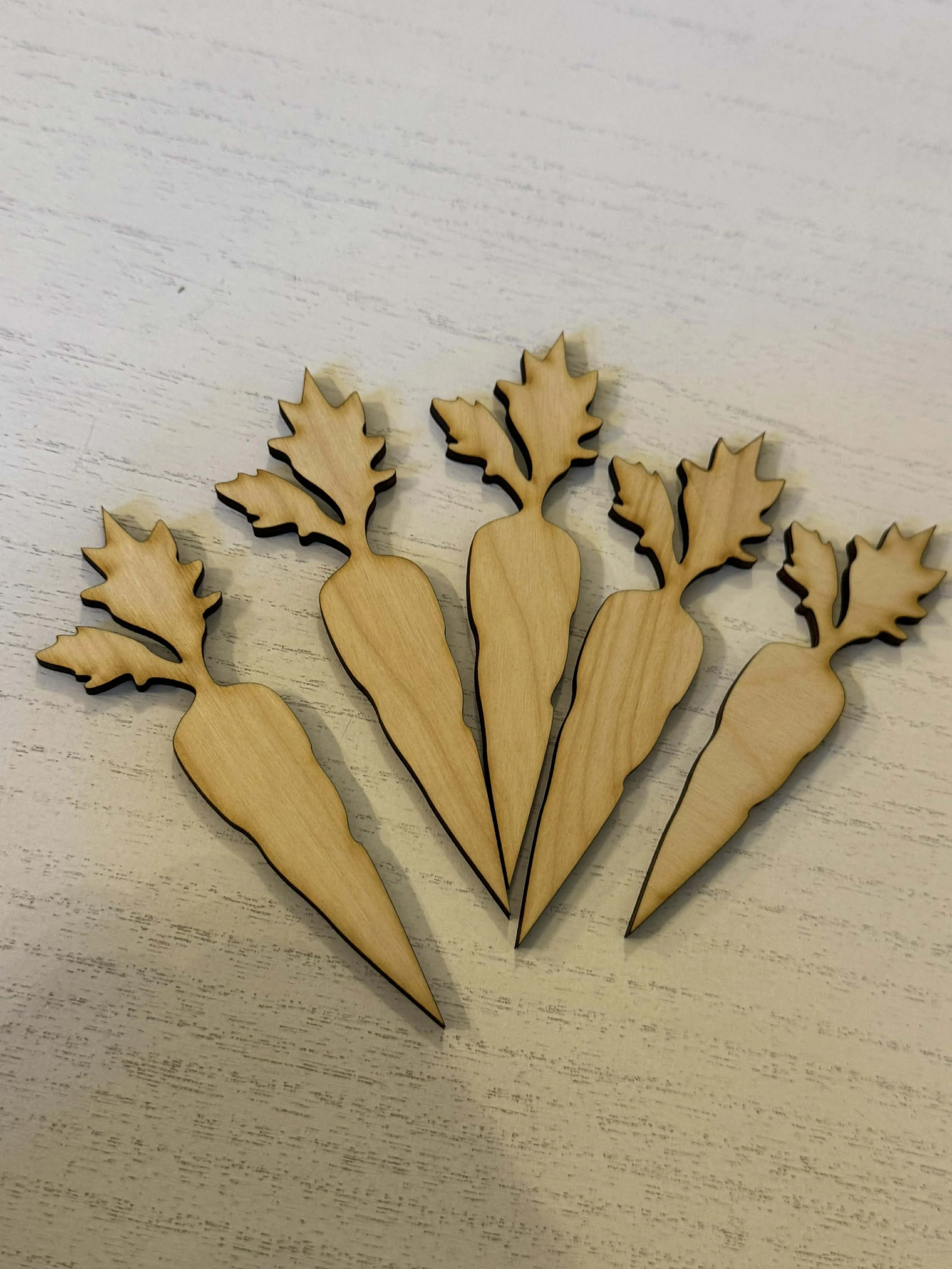 carrots set 5 inch down