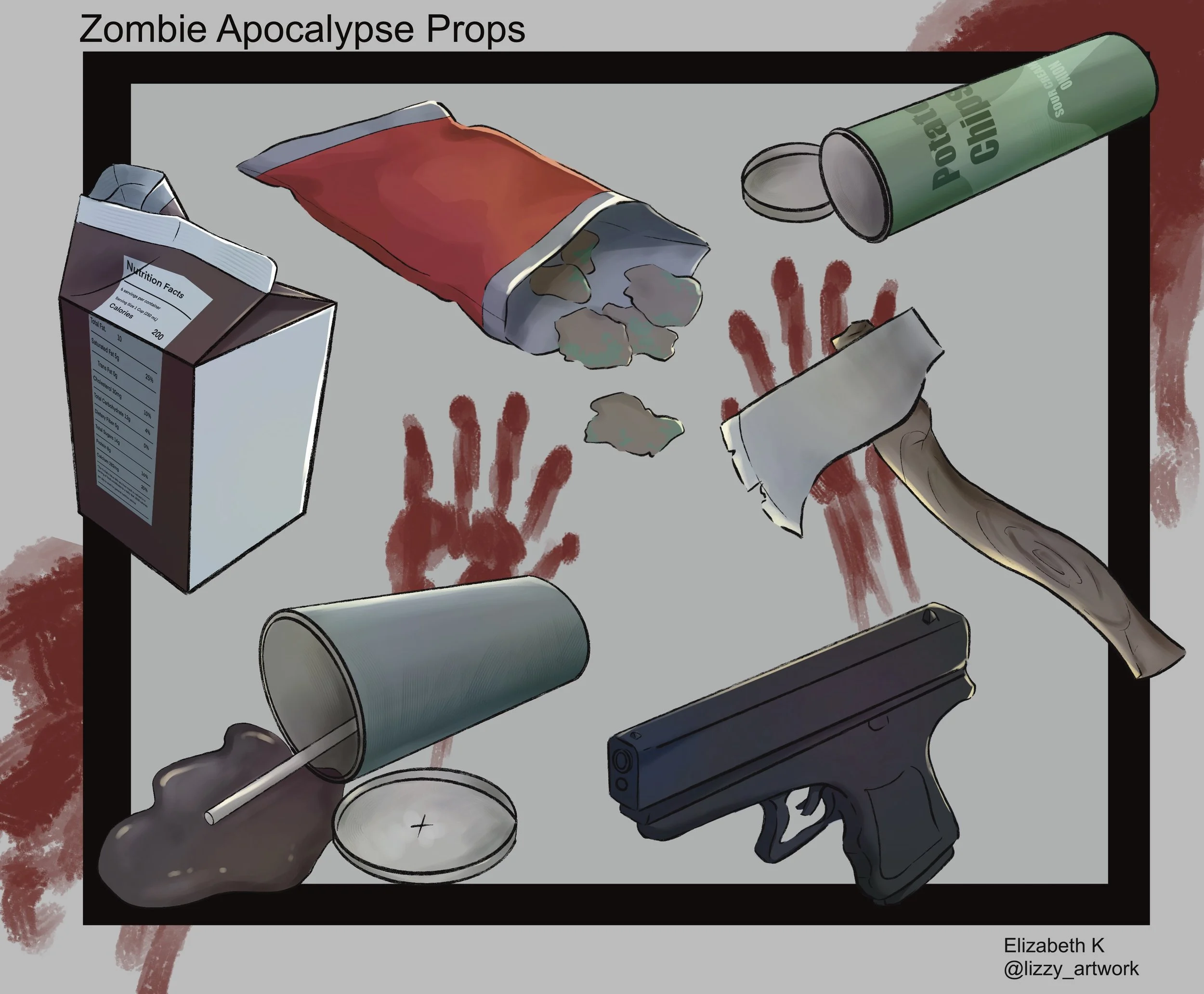 Zombie apocalypse props.