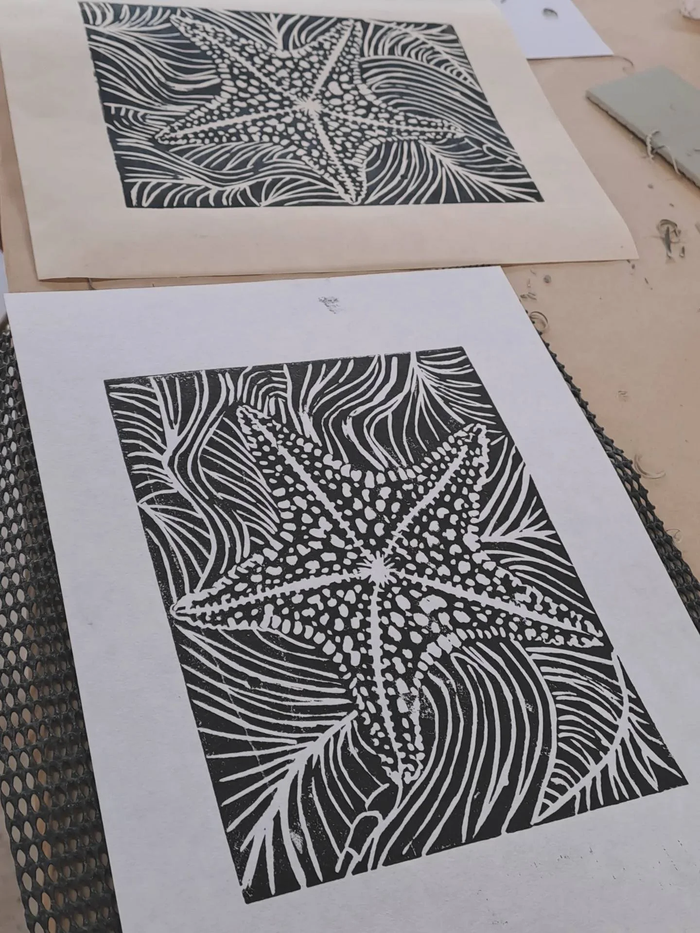 Wild Prints Linocut Workshop Starfish
