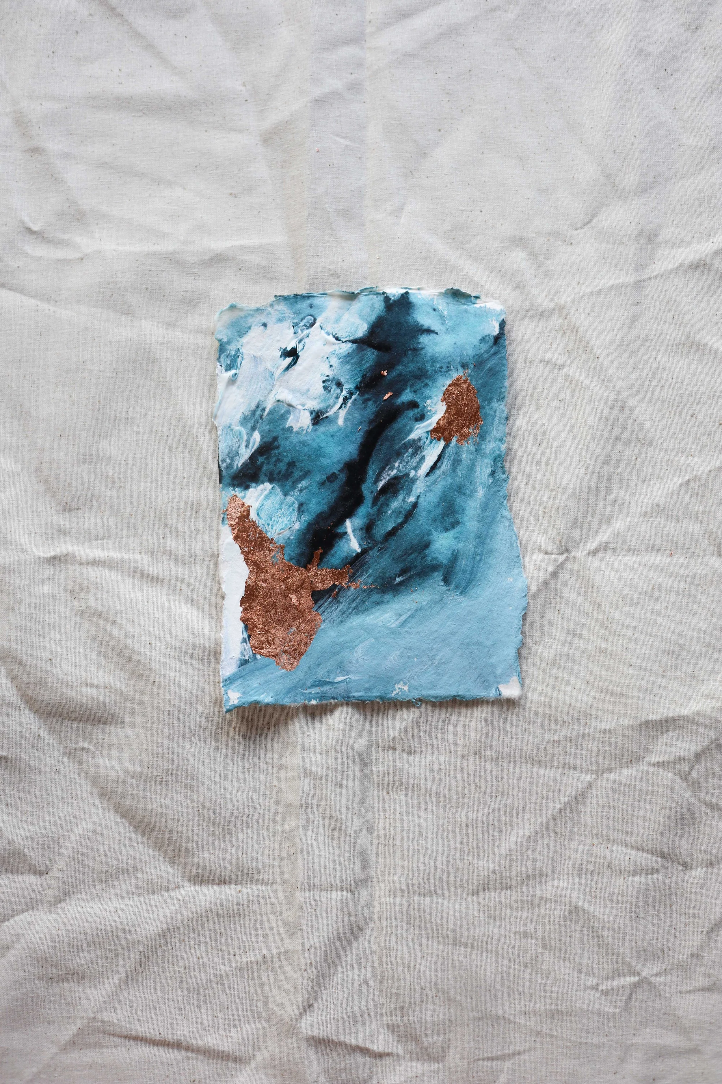 #6 Mini abstract on handmade paper