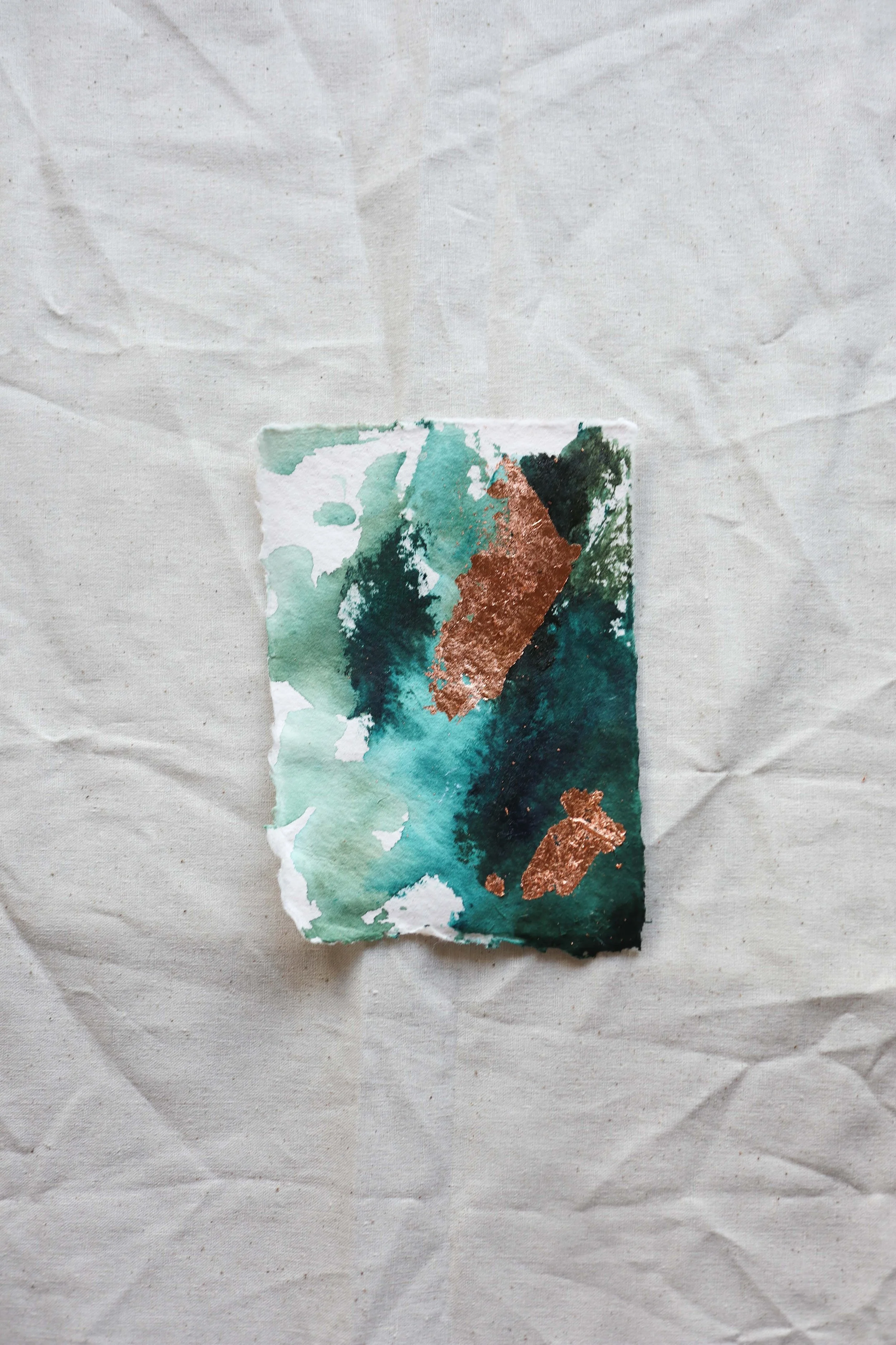 #4 Mini abstract on handmade paper