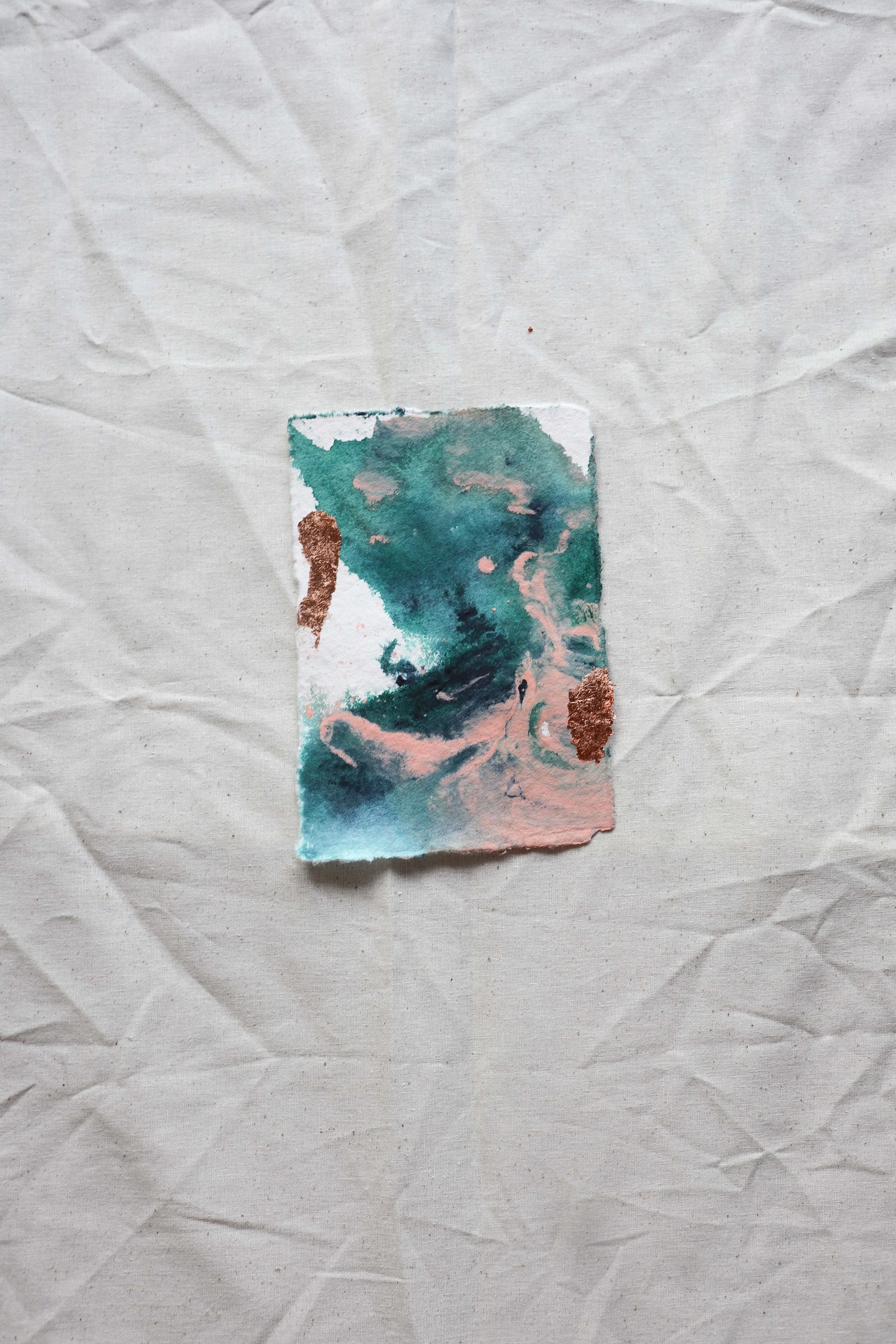 #11 Mini abstract on handmade paper